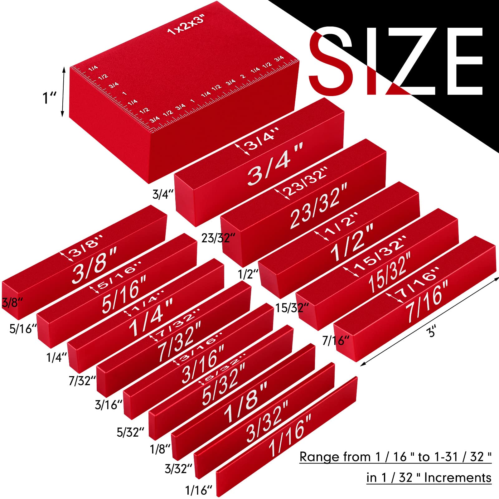 Mroace Setup Blocks Height Gauge Set
