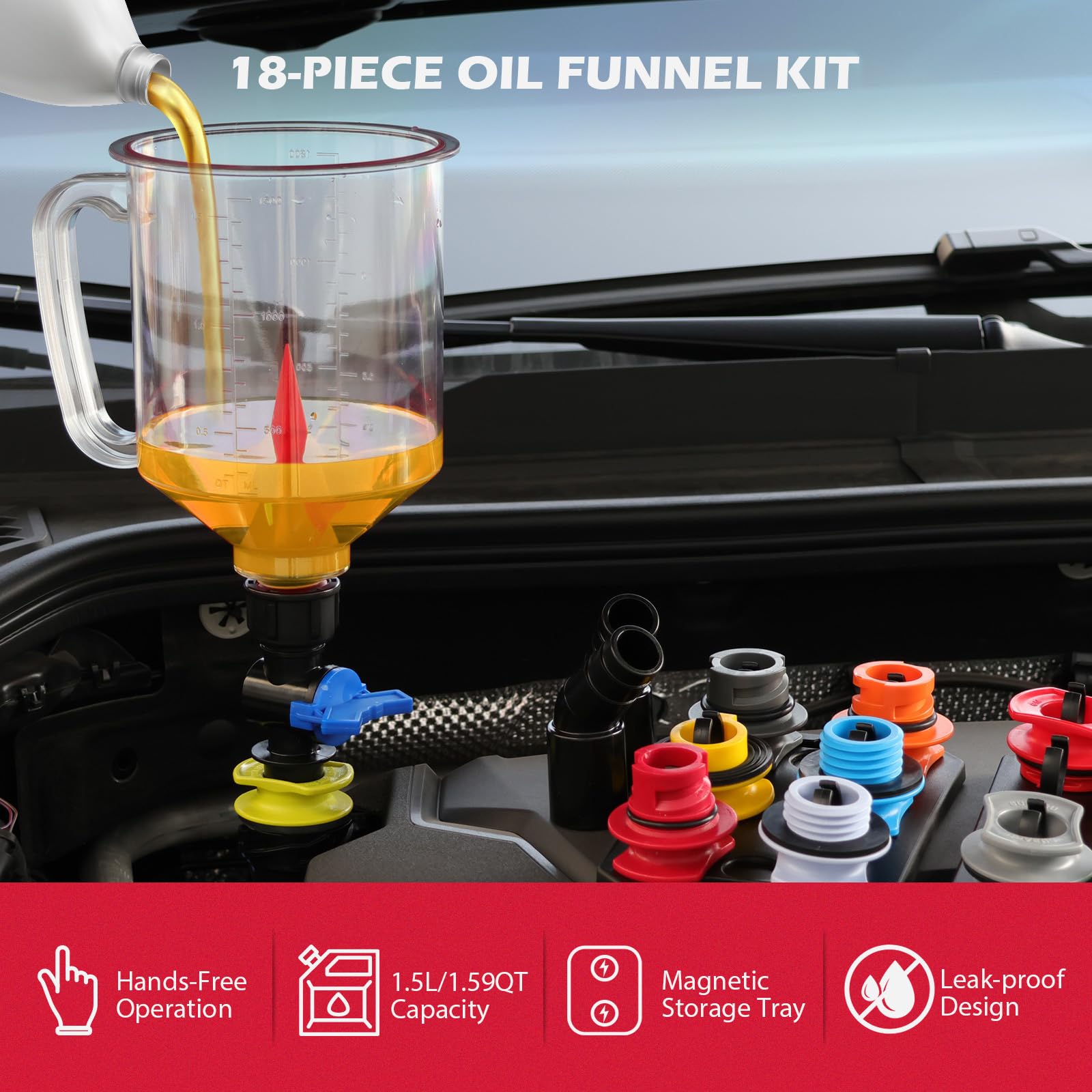 Mroace Engine Oil Funnel Kit