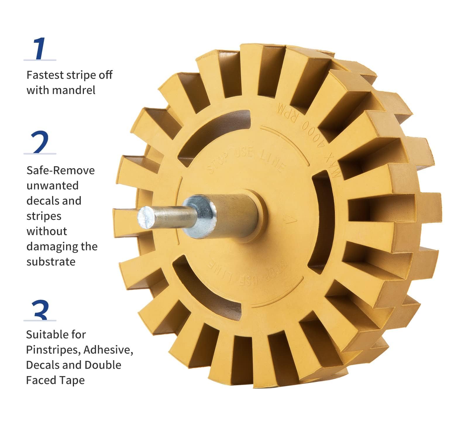 Mroace Decal Remover Eraser Wheel Rubber Wheel
