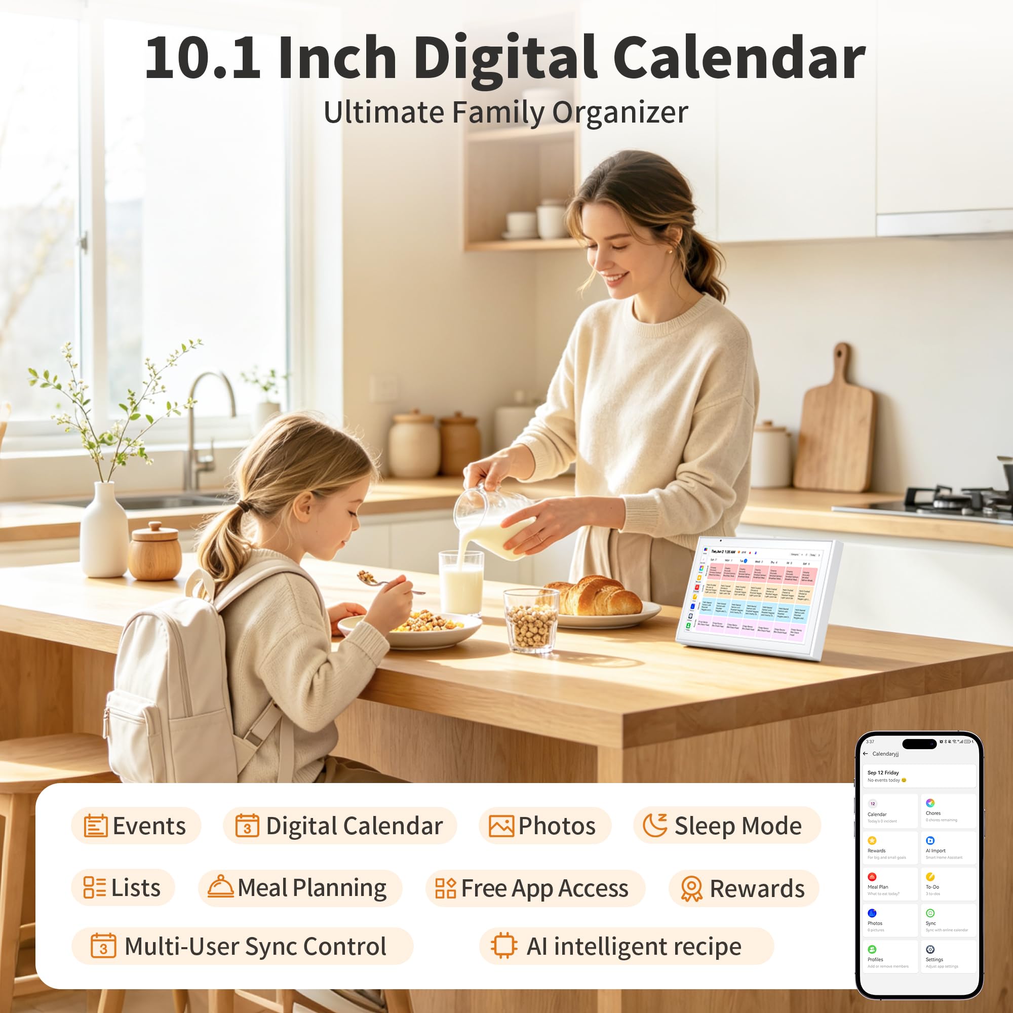 Mroace Smart Touchscreen Family Calendar Planner
