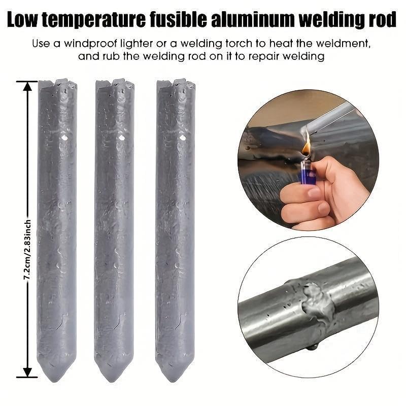 Mroace Low-Temp Aluminum Welding Rods, Easy-Fuse Flux-Cored Rods