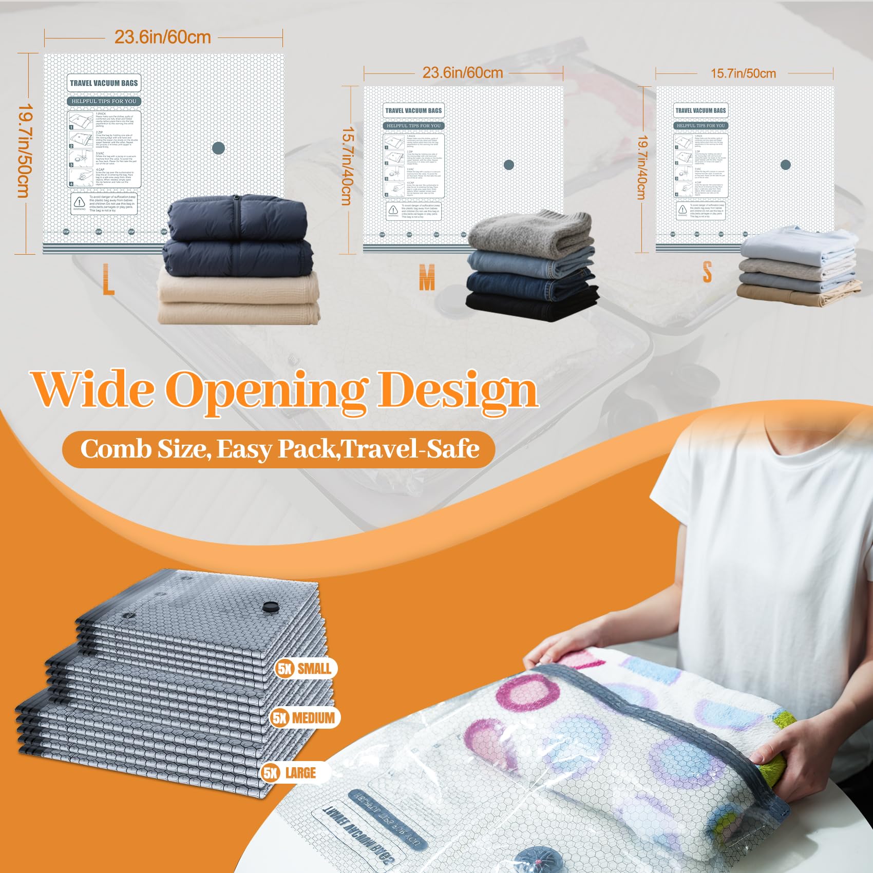 Mroace Travel Vacuum Bag Kit