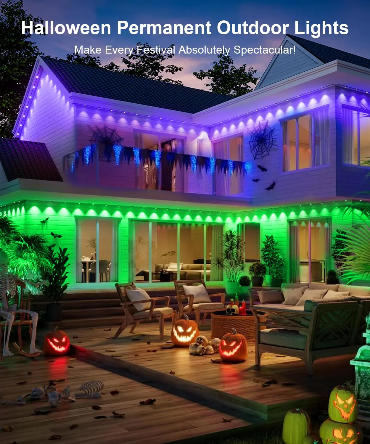Mroace Permanent RGB Holiday House Lights - MROACE