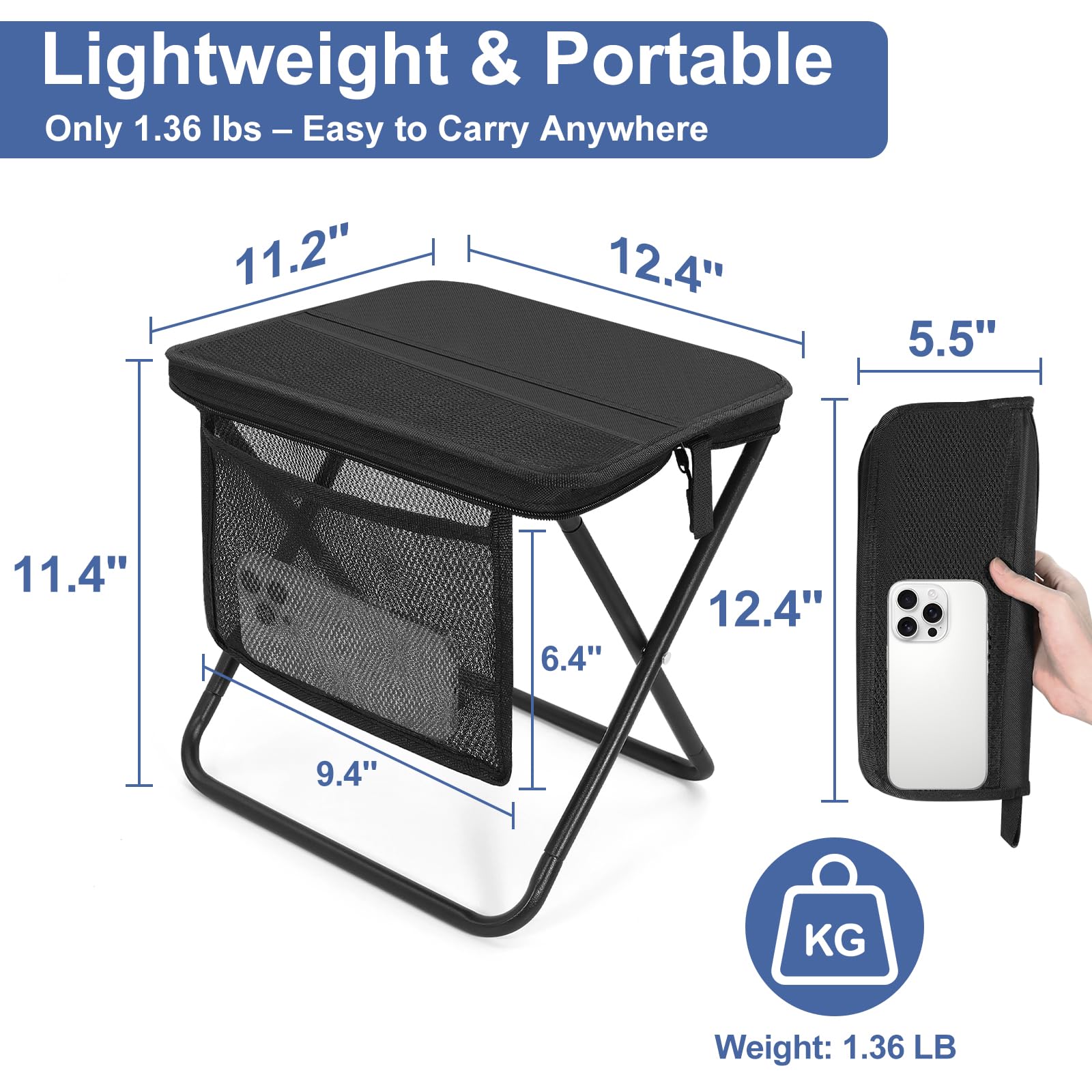 Mroace Portable Folding Camp Stool
