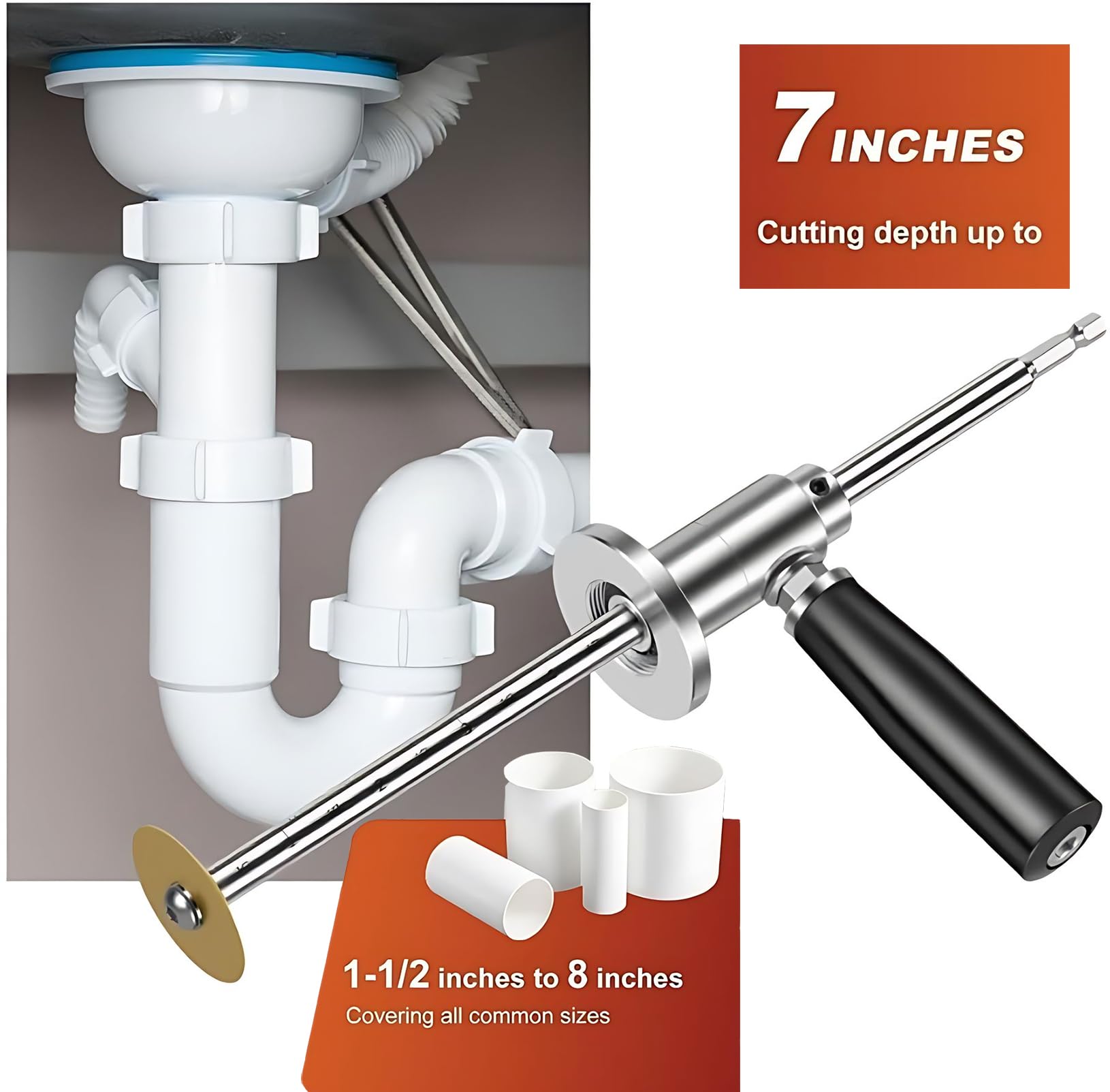 Mroace Inside Pipe Cutter for PVC Pipe Cutter Set