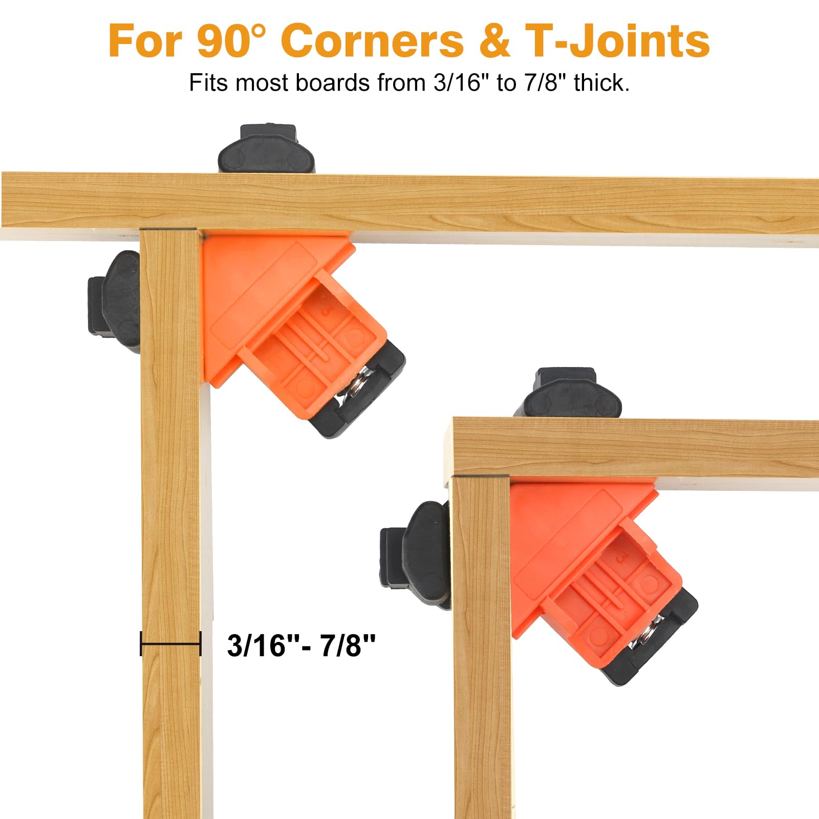 Mroace 90°Adjustable Spring Loaded Wood Clamps