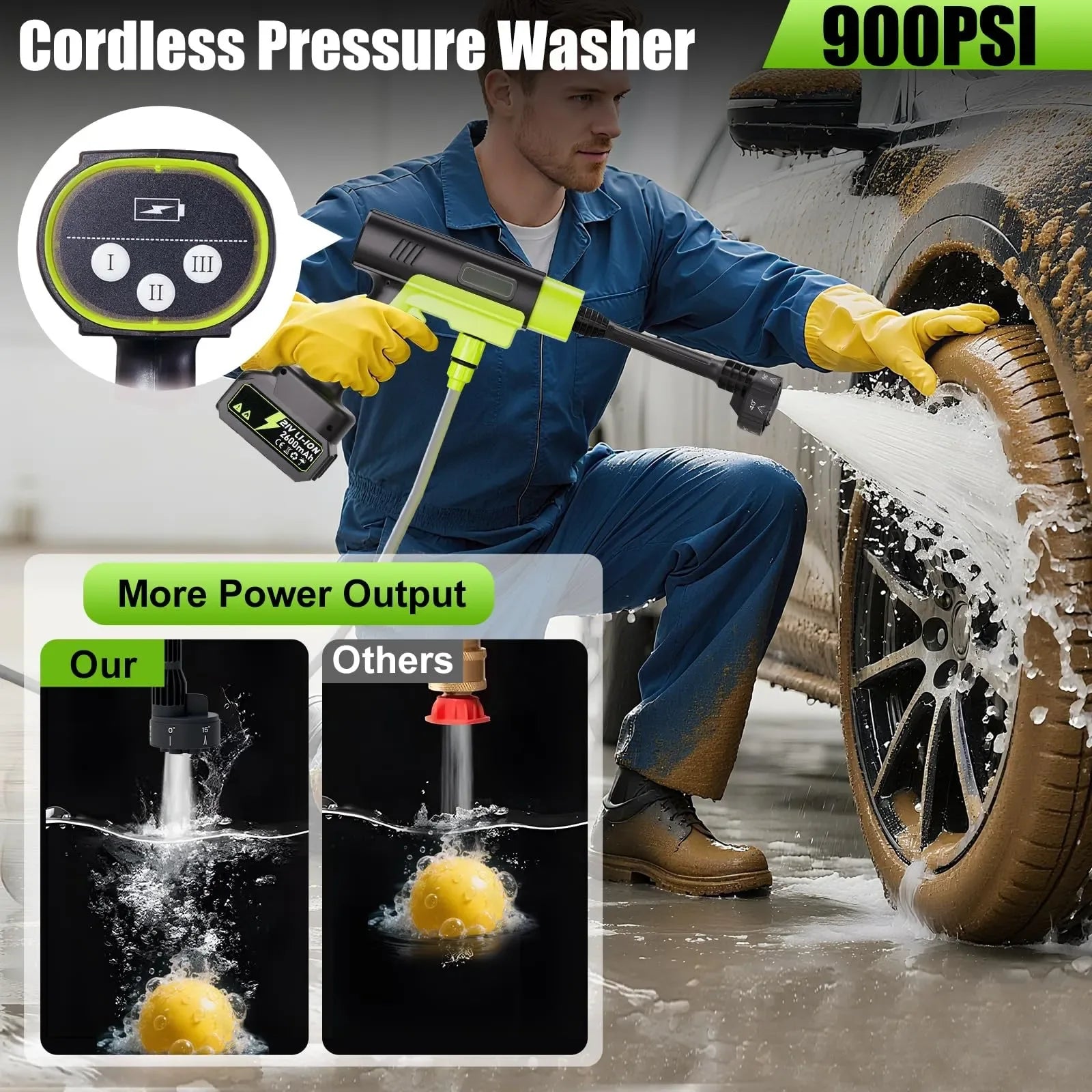 Mroace Cordless Portable Pressure Washer - MROACE