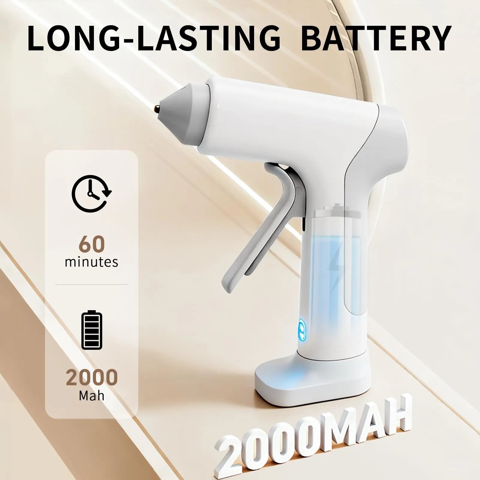 Mroace Rechargeable Rapid-Heat Cordless Glue Gun