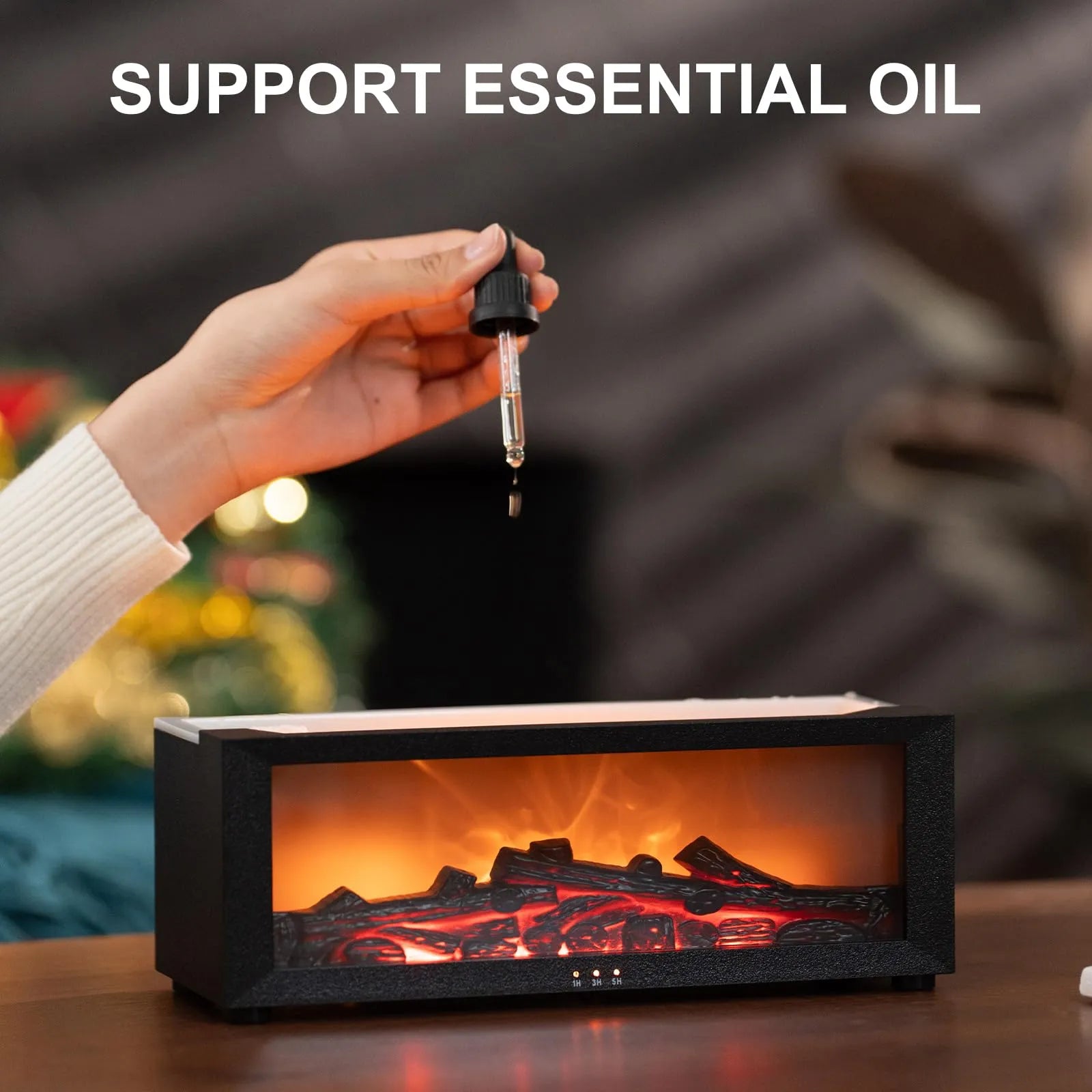 Mroace Fireplace Ultrasonic Aroma Diffuser Humidifier