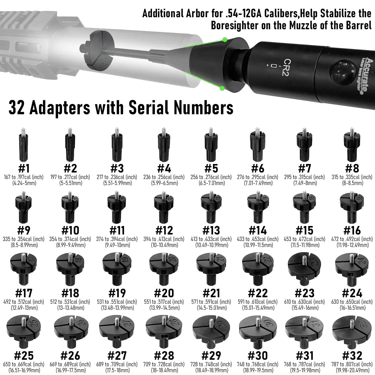 Mroace Laser Bore Sighter Kit for All Calibers - MROACE