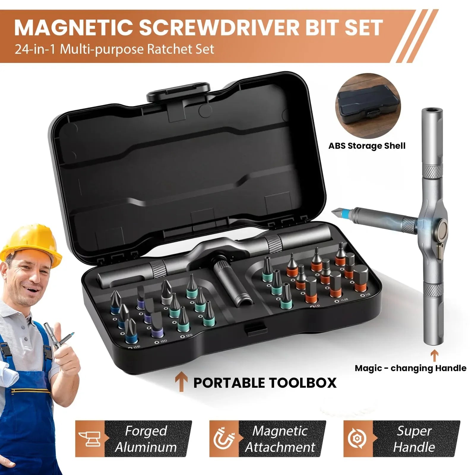 Mroace 24-in-1 Magnetic Screwdriver Set - MROACE
