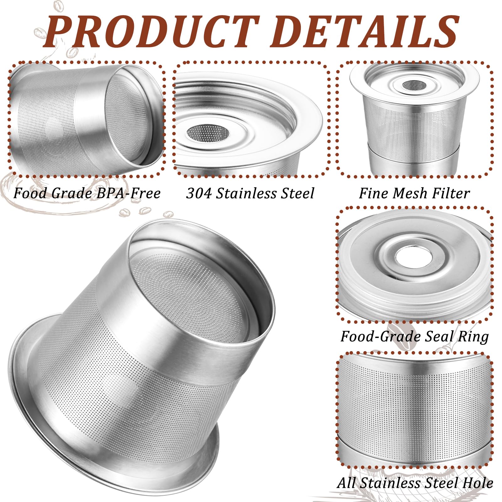 Mroace Reusable K Cups and Coffee Pods