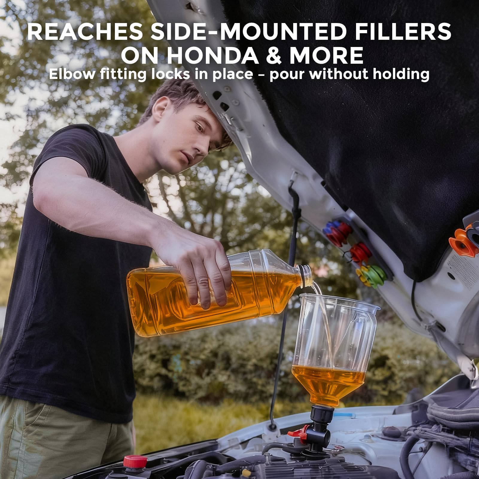 Mroace Spill-Proof Oil Funnel Kit 51oz