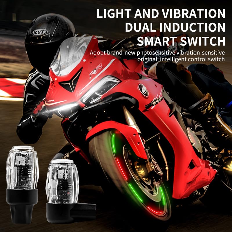 Mroace LED Tire Valve Lights kit