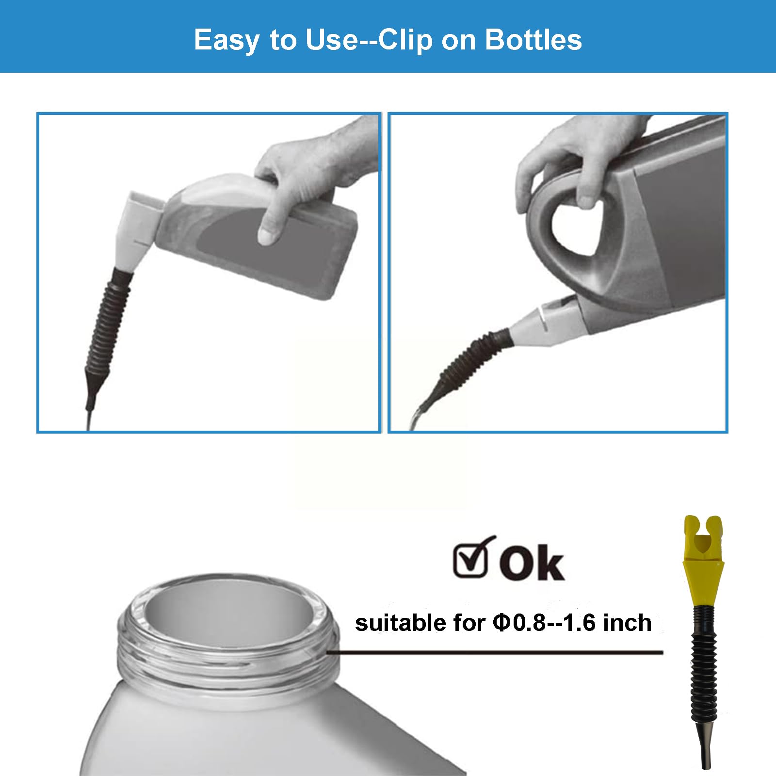 Mroace Car Flexible Draining Tool Snap Funnel
