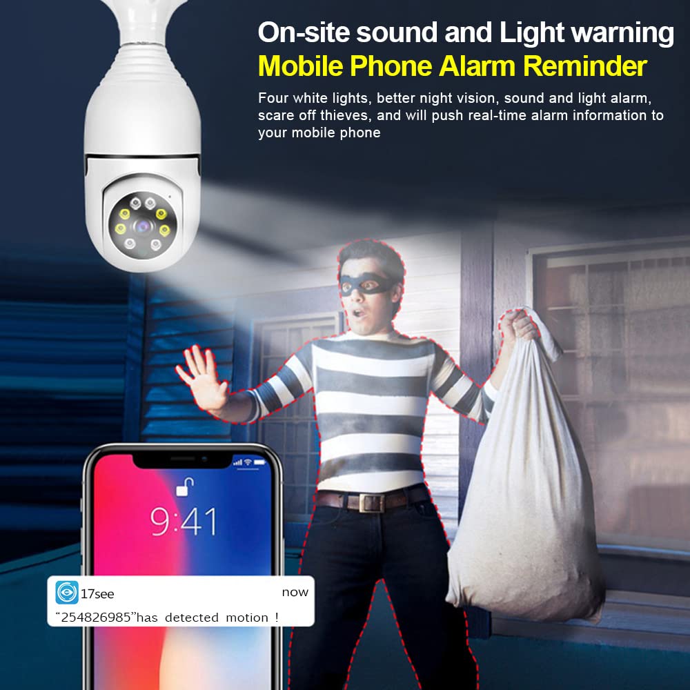 Mroace Light Bulb Security Camera