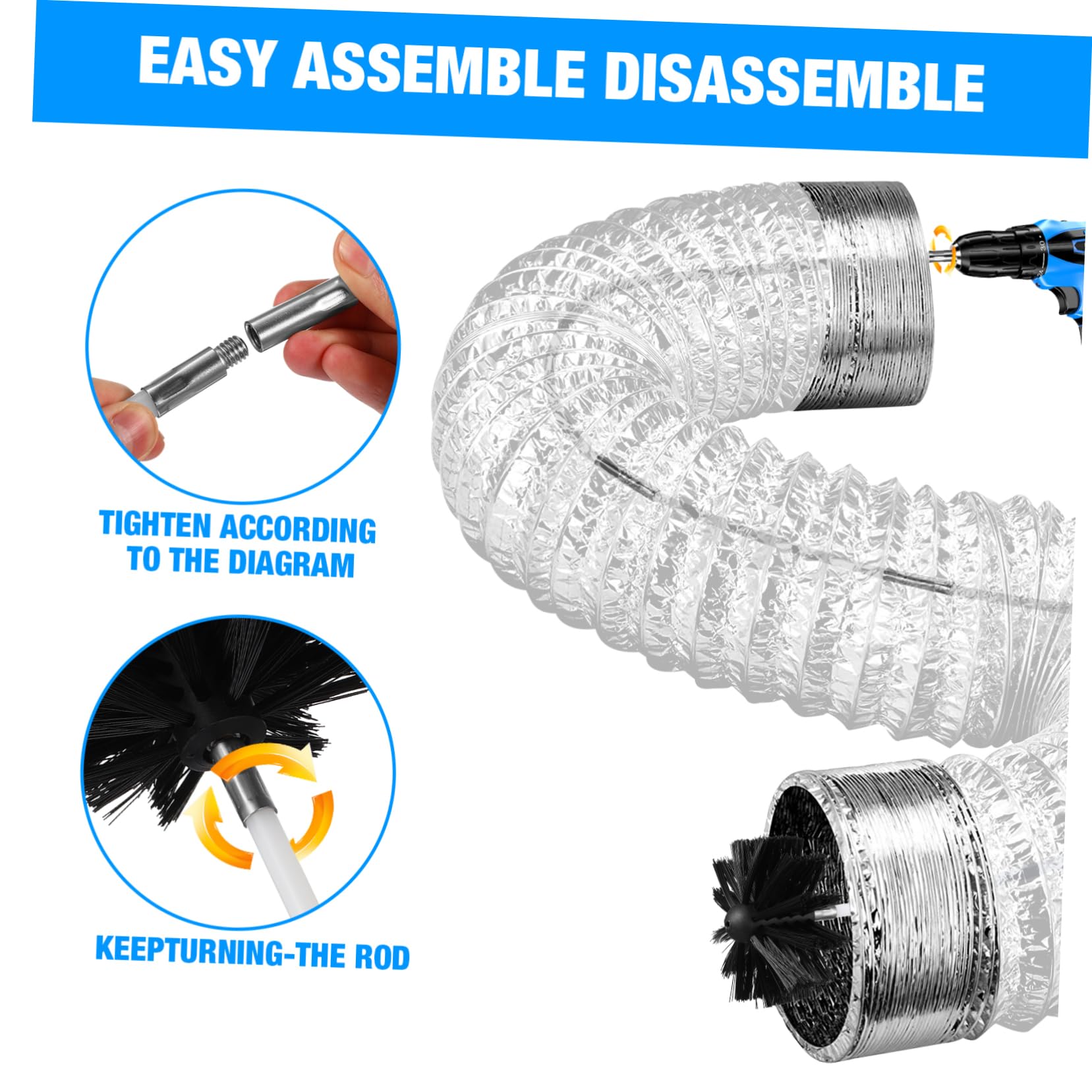 Mroace Cleaning Kit Dryer Vent Cleaner Kit