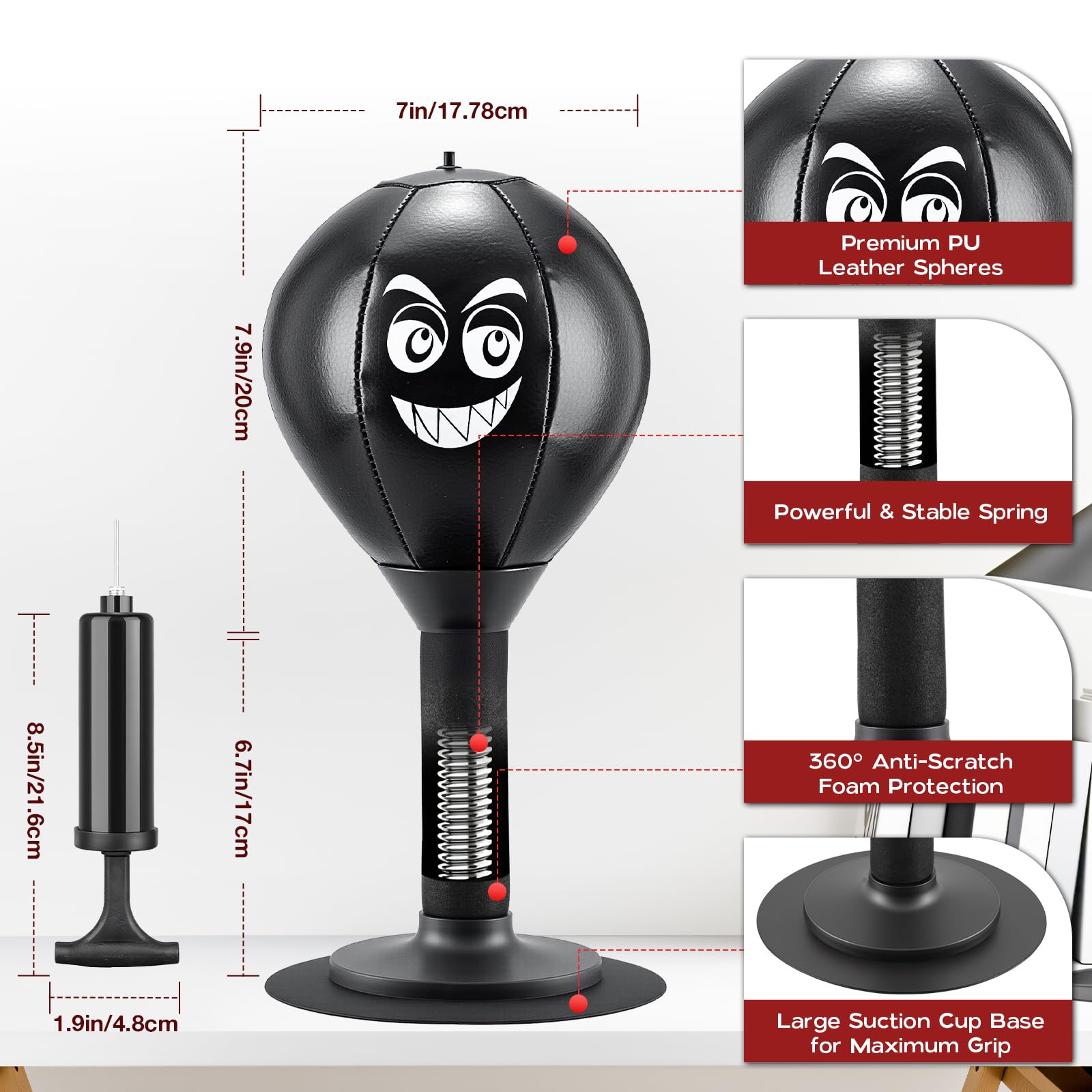 Mroace Portable Desktop Stress Relief Punching Bag