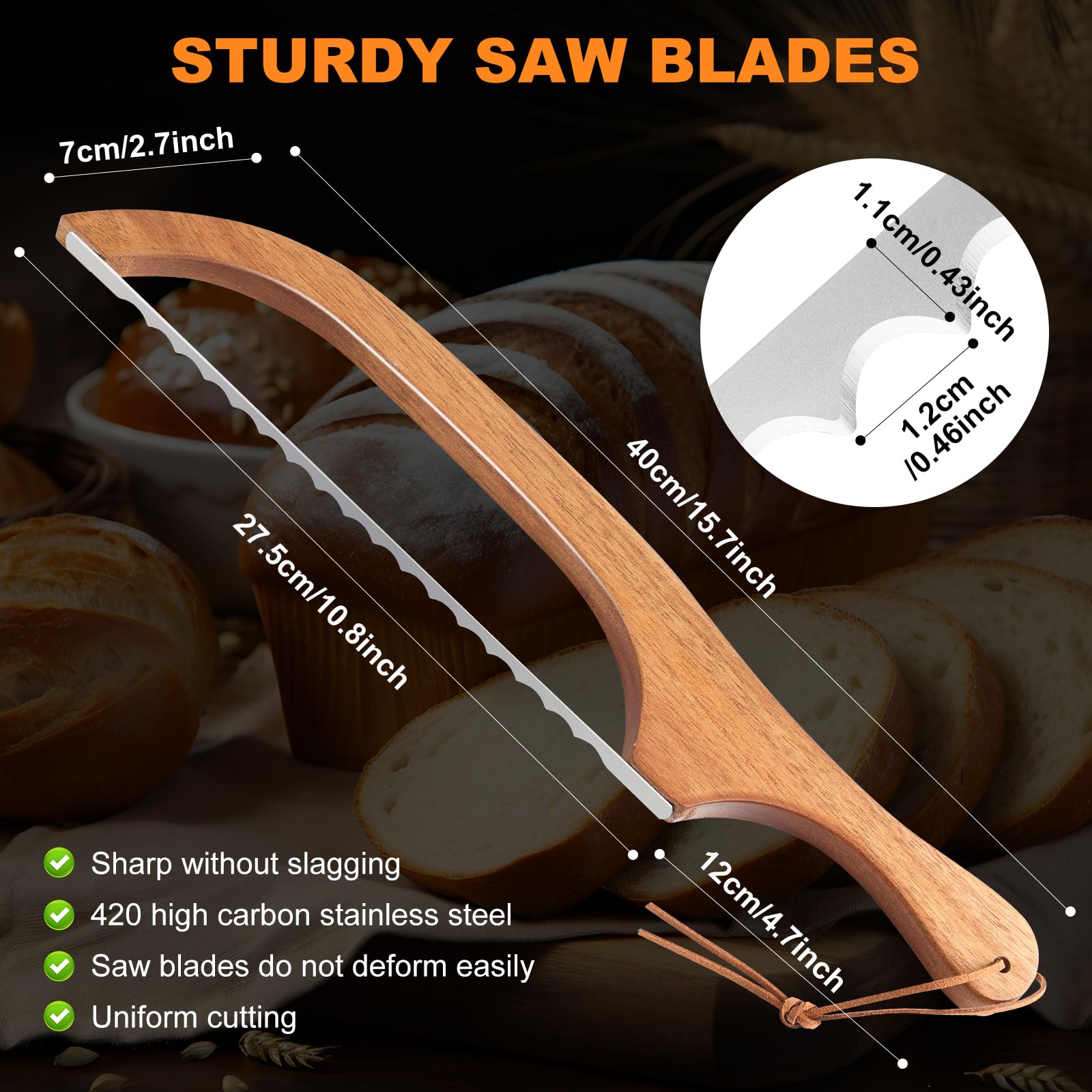 Mroace Stainless Steel Serrated Bread Knife