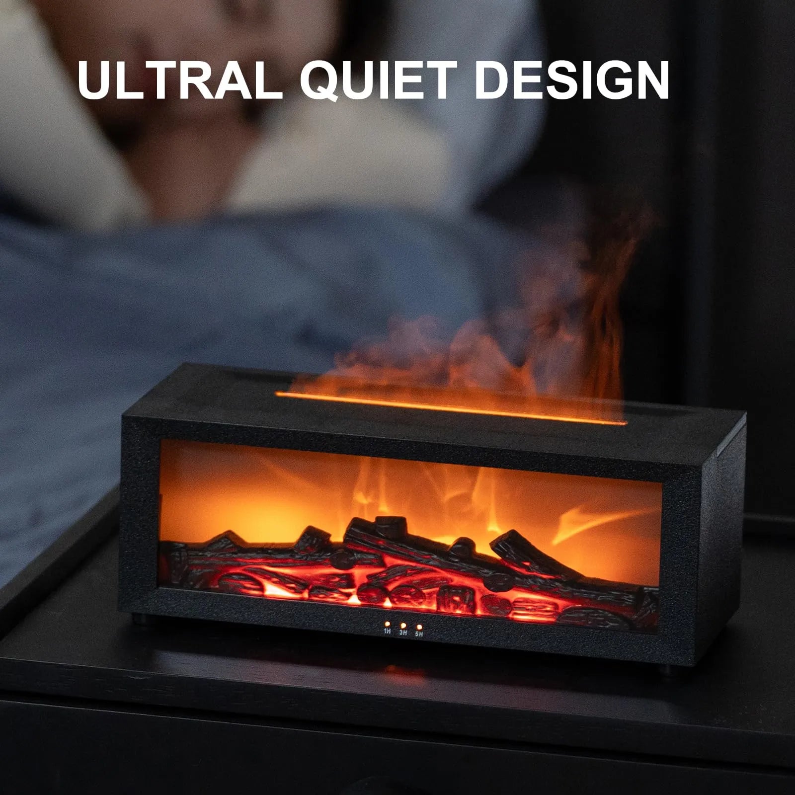 Mroace Fireplace Ultrasonic Aroma Diffuser Humidifier