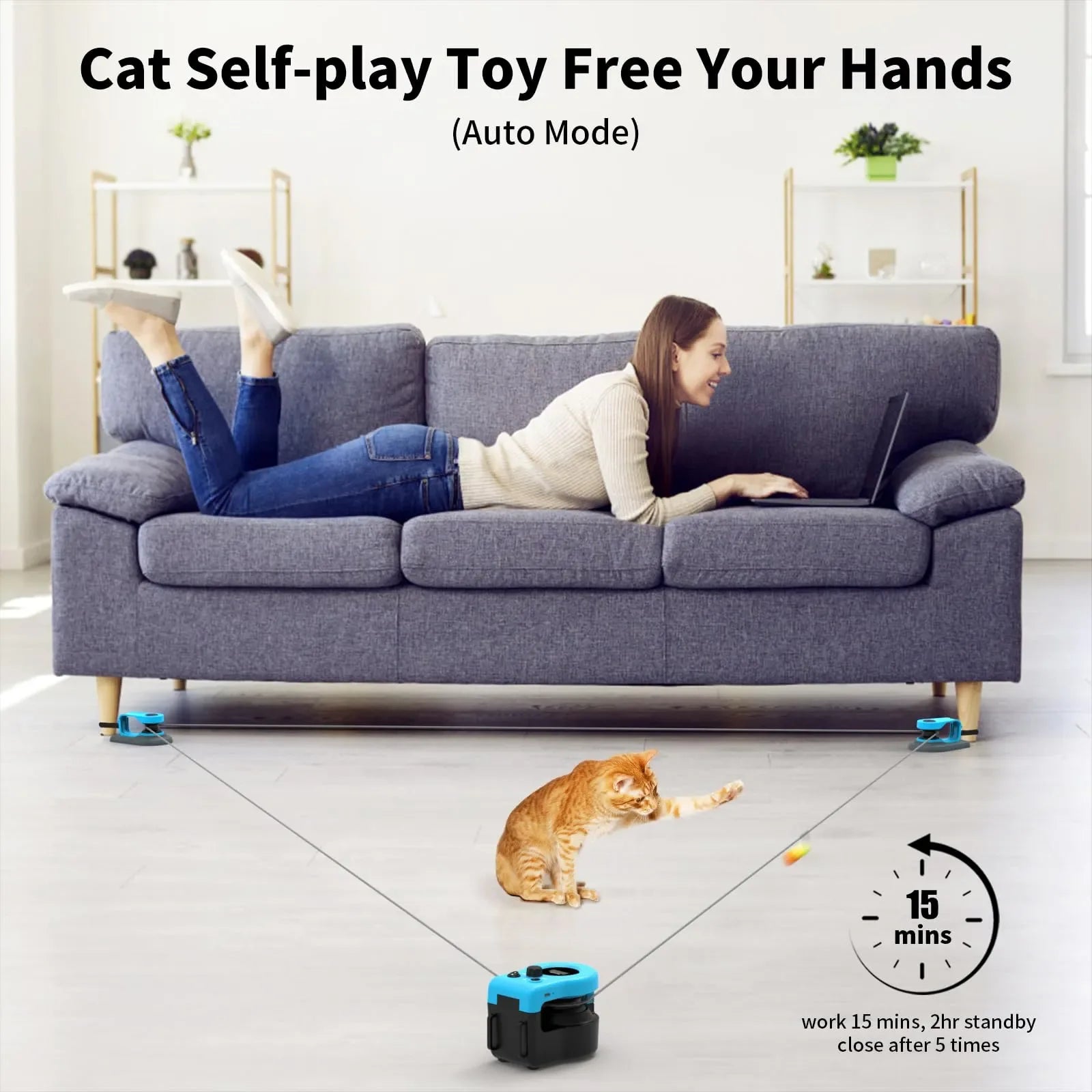 Mroace Interactive Auto/Manual Cat Treadmill Toy - MROACE