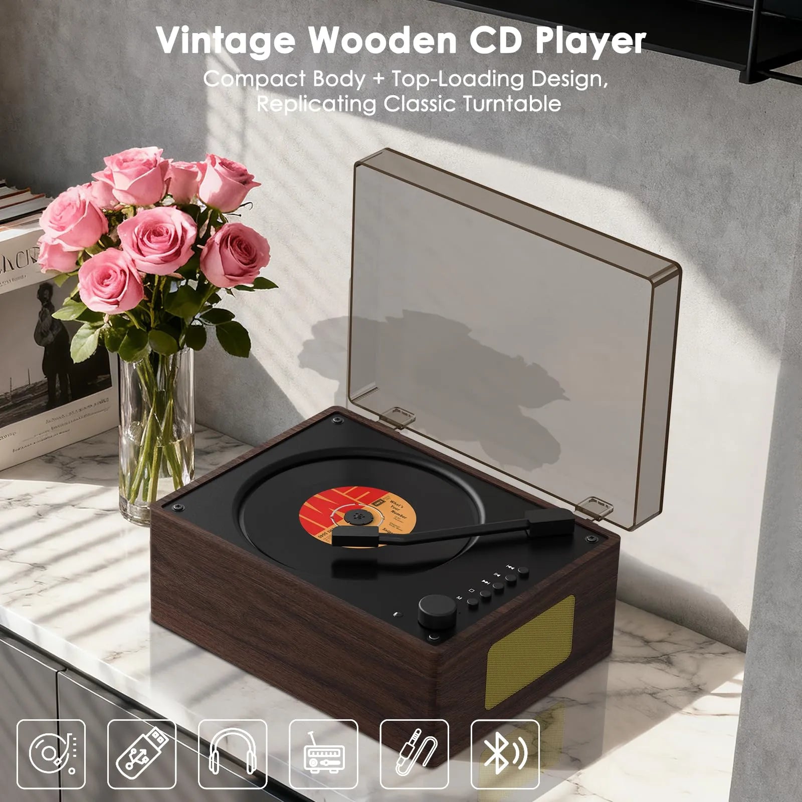 Mroace Bluetooth Portable CD Player