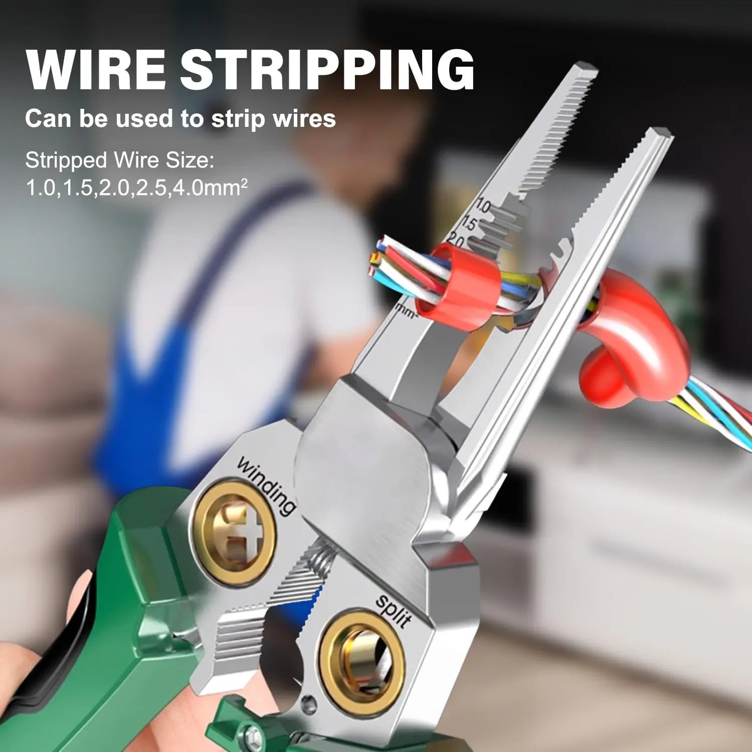 Mroace 8-in-1 Wire Stripper with Voltage Tester - MROACE