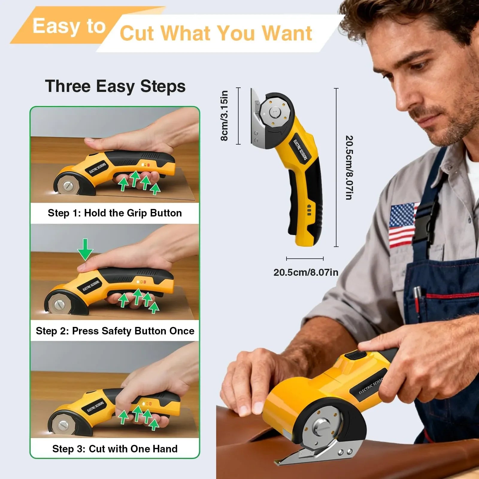 Mroace 4V Rechargeable Electric Scissors Cutter - MROACE