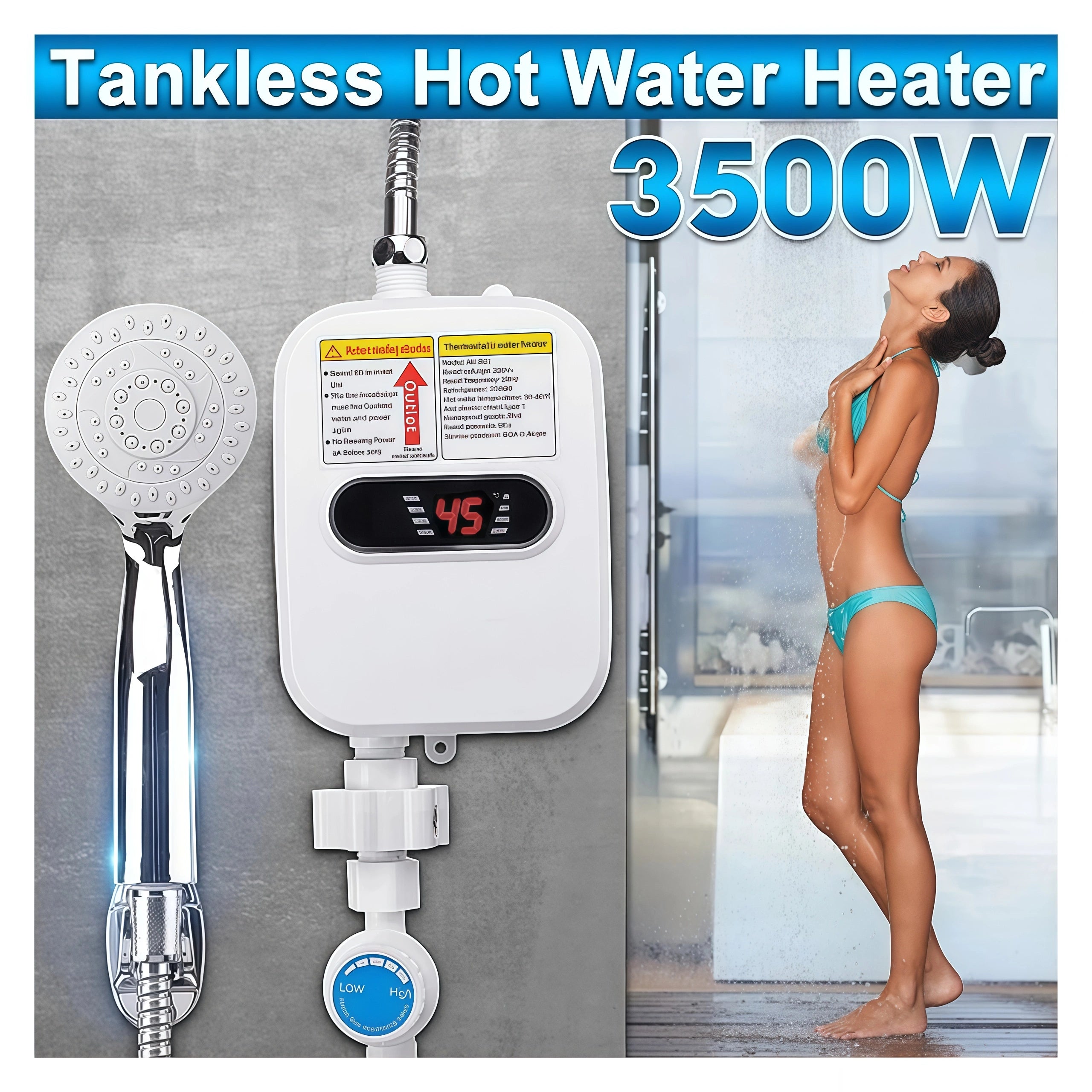 Mroace Instant Heating Electric Water Heater