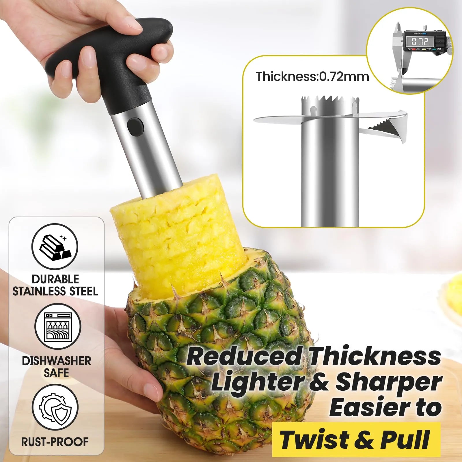 Mroace Stainless Steel Pineapple Corer Slicer
