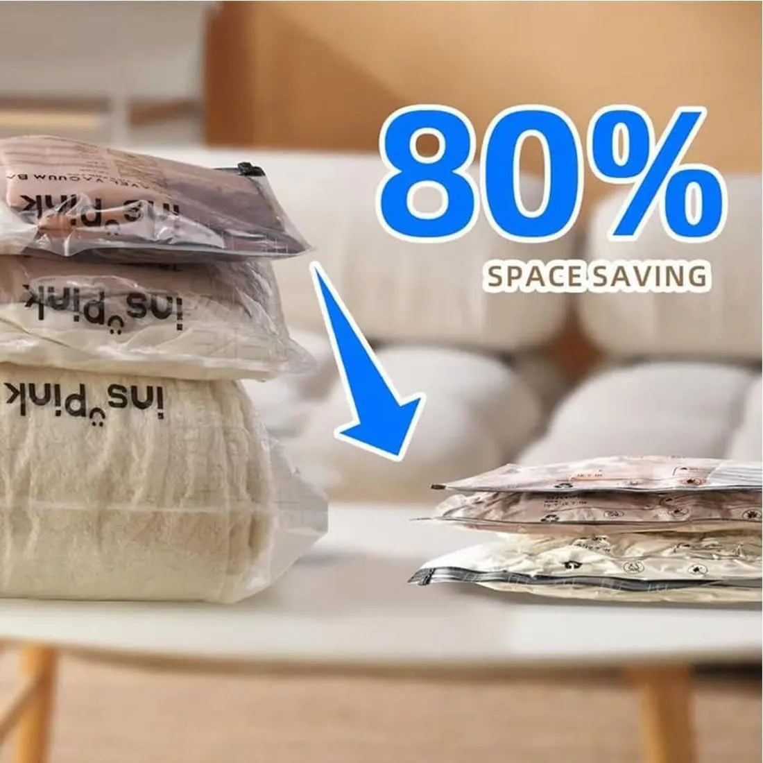 Mroace Cordless USB Rechargeable Vacuum Storage Bag Set