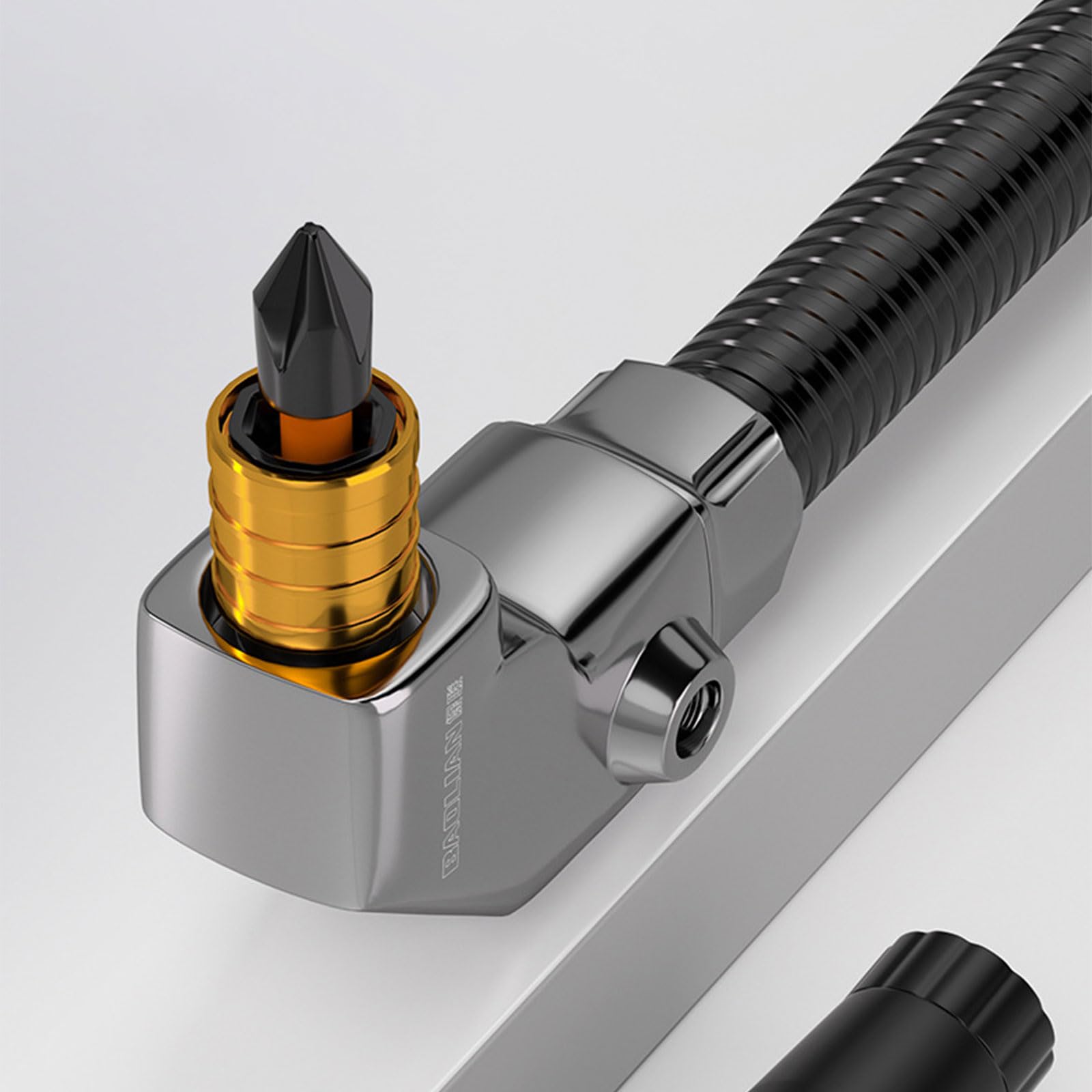 Mroace Durable Alloy Steel Right Angle Drill Adapter