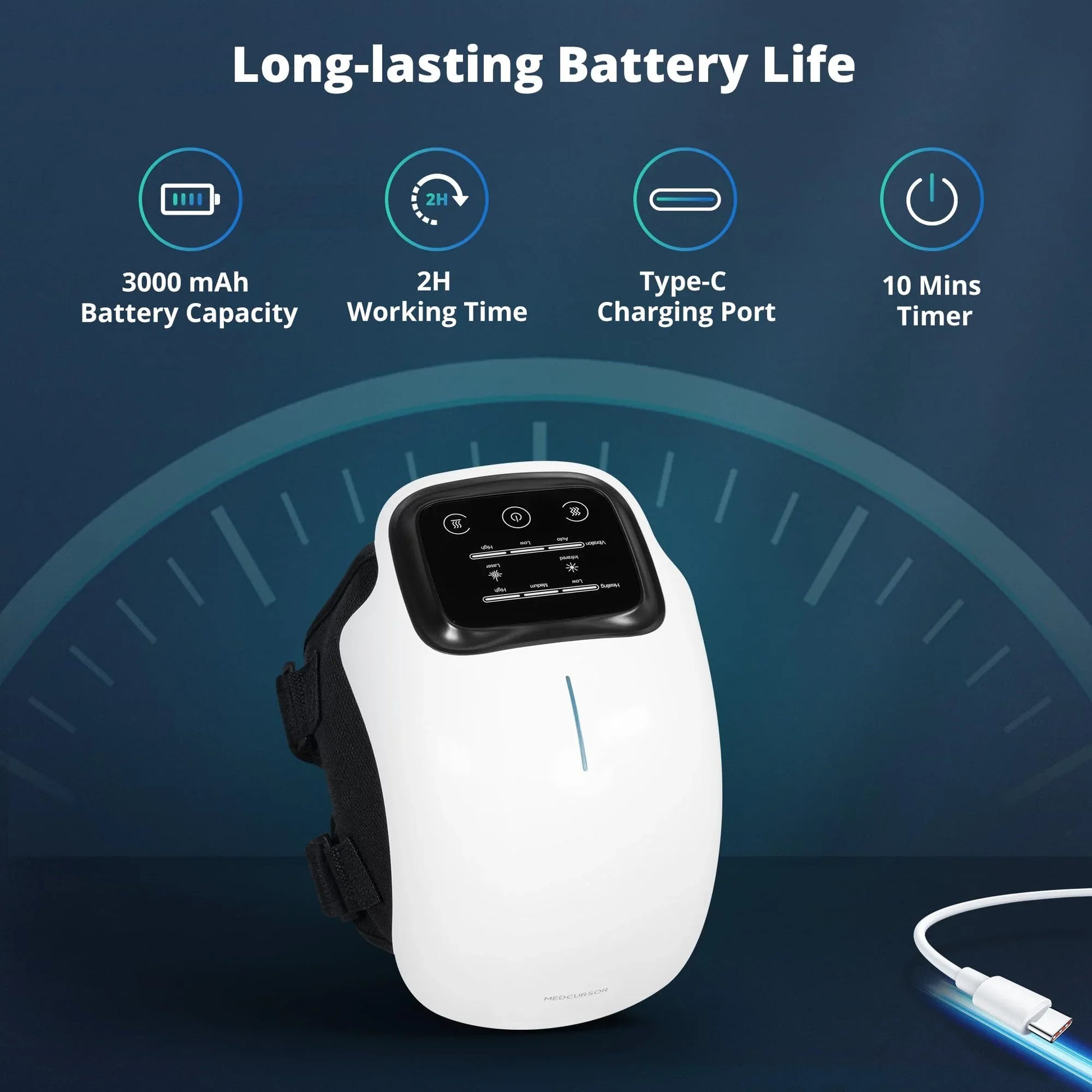 Mroace Cordless Heated Knee Massager - MROACE