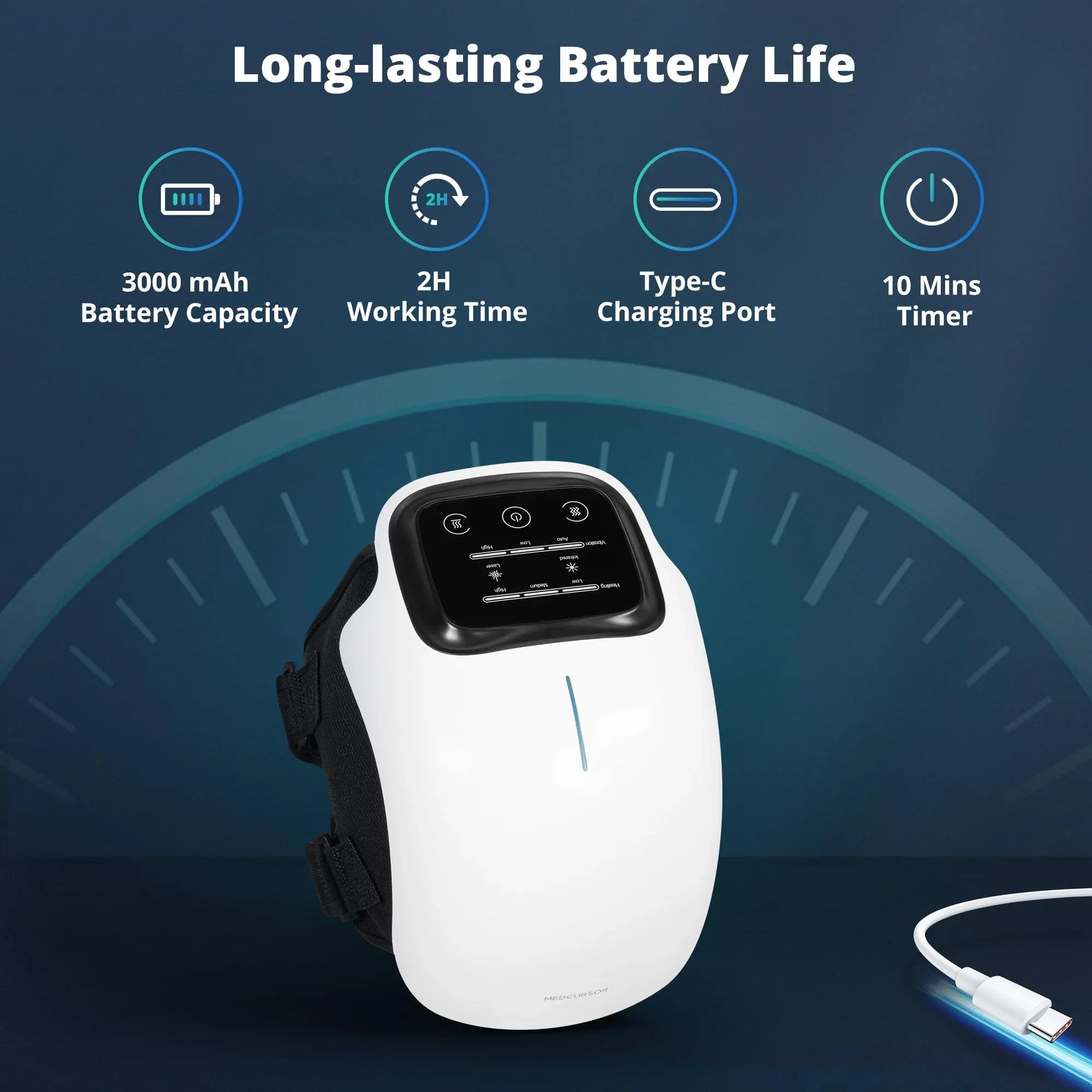 Mroace Cordless Heated Knee Massager - MROACE