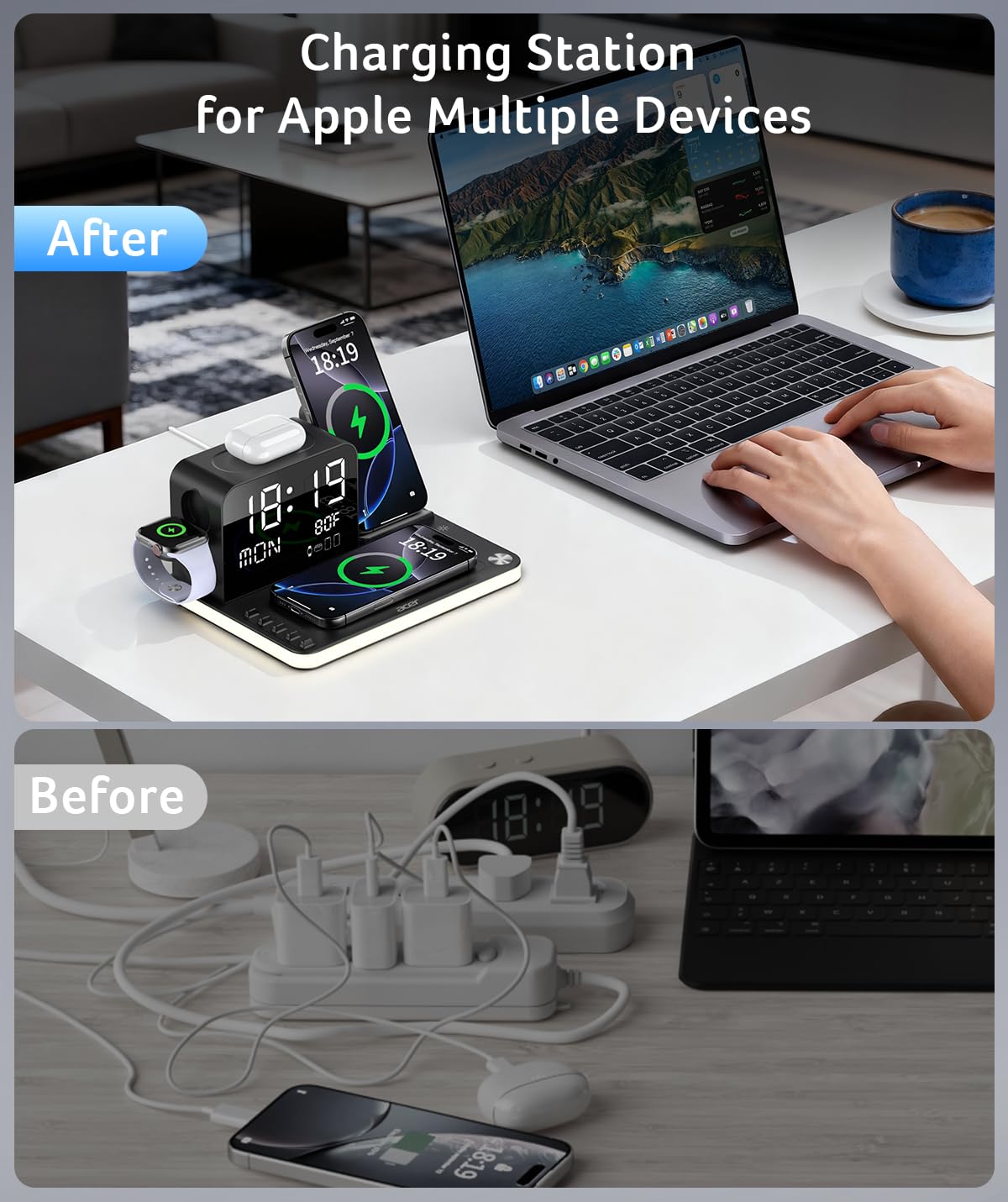 Mroace 7-in-1 Wireless Charging Station