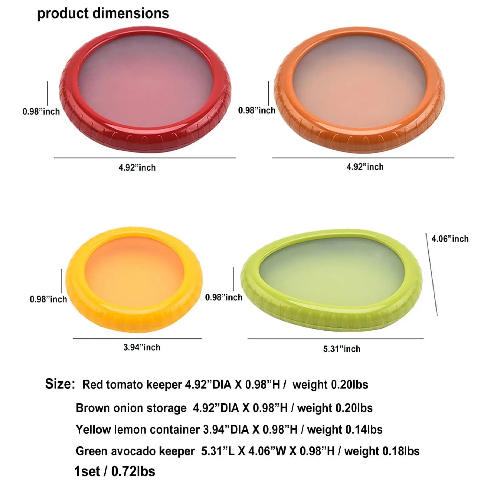Mroace Fruit and Vegetable Storage Containers Set