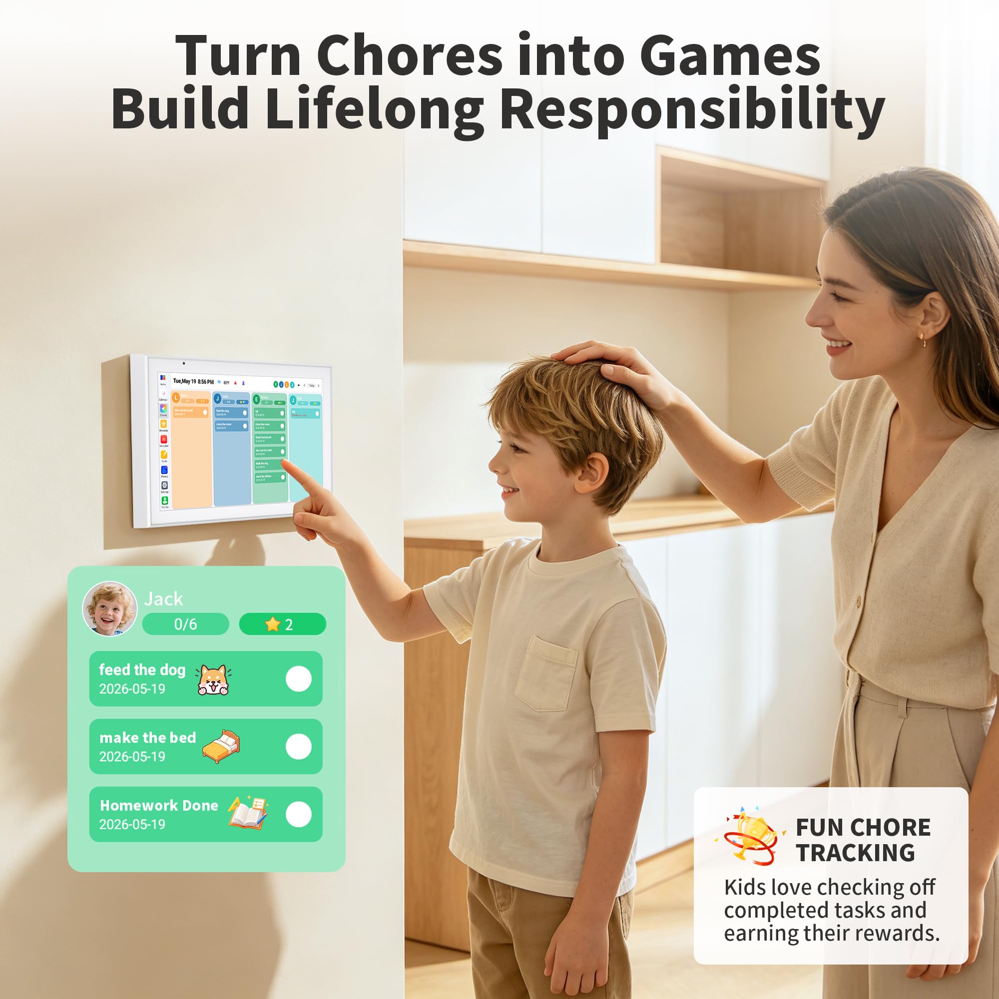 Mroace Smart Touchscreen Family Calendar Planner