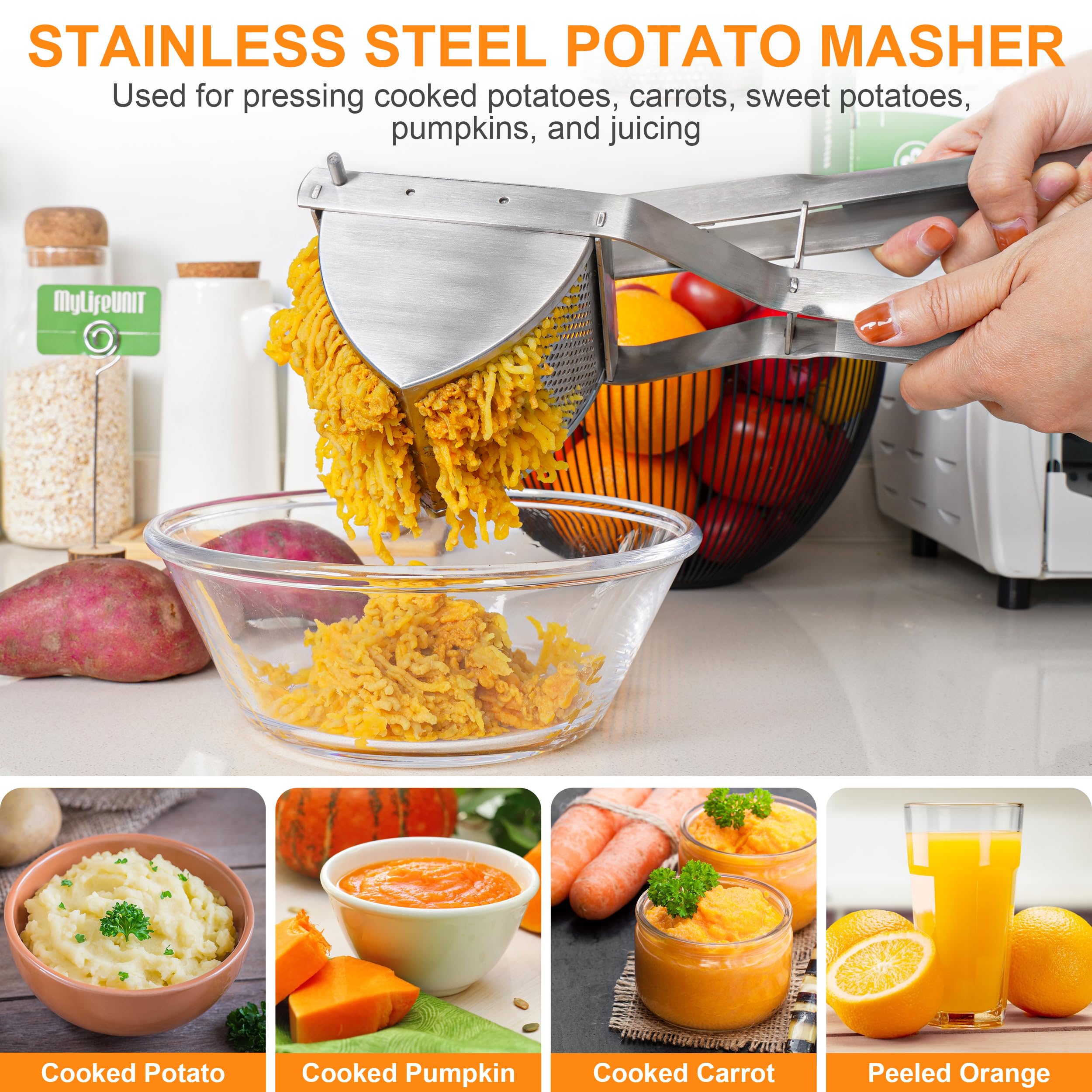 MroaceStainless Steel Potato Masher