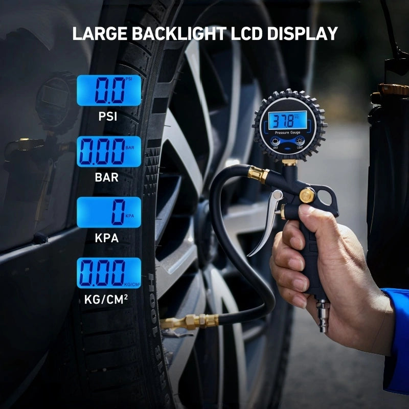 Mroace Heavy-Duty Tire Pressure Gauge with Quick Connect Coupler