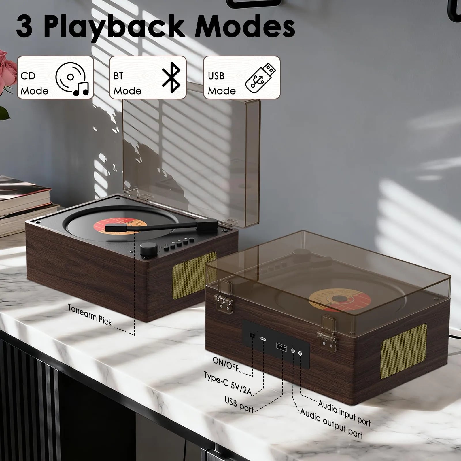 Mroace Bluetooth Portable CD Player