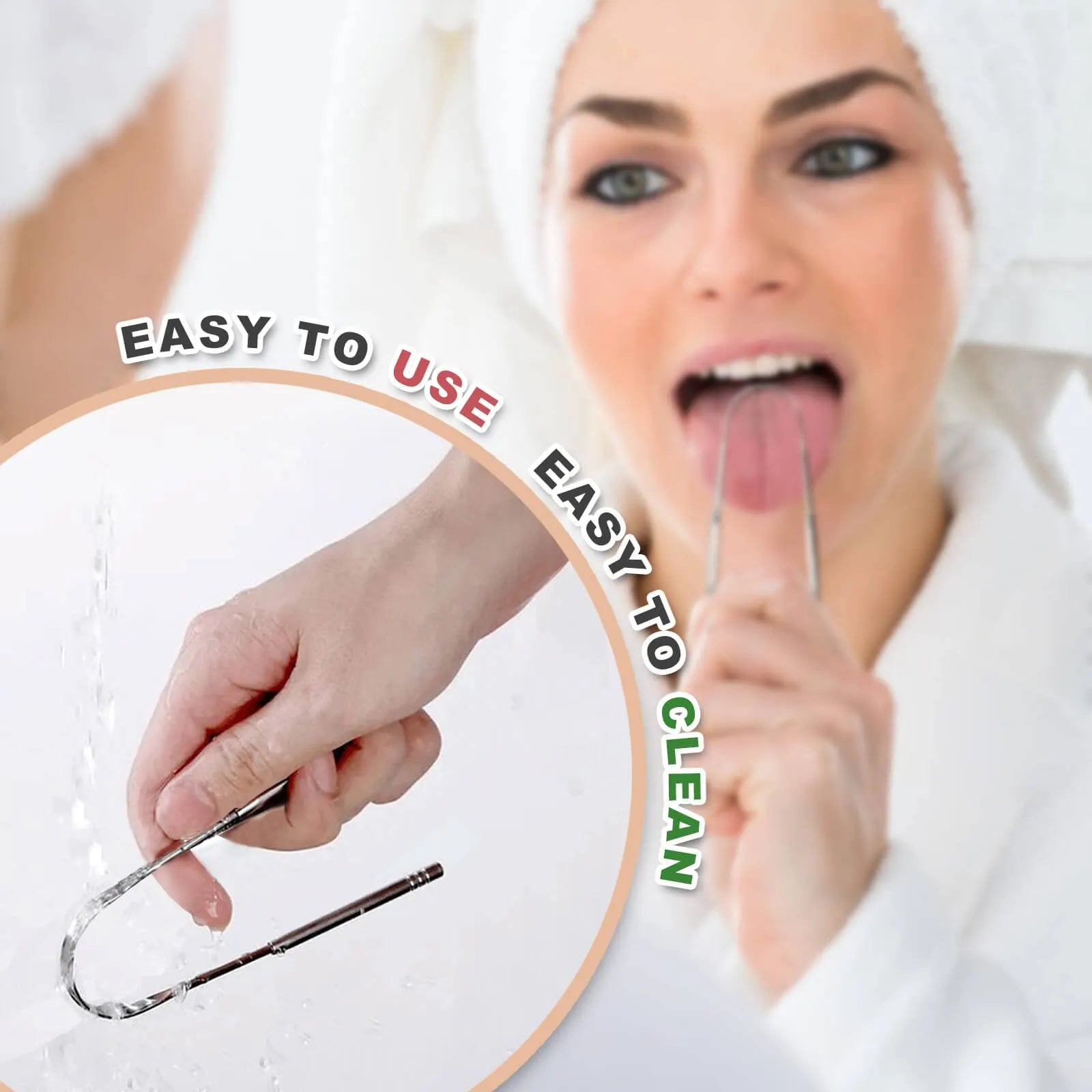 Mroace Stainless Steel Tongue Cleaning Tool