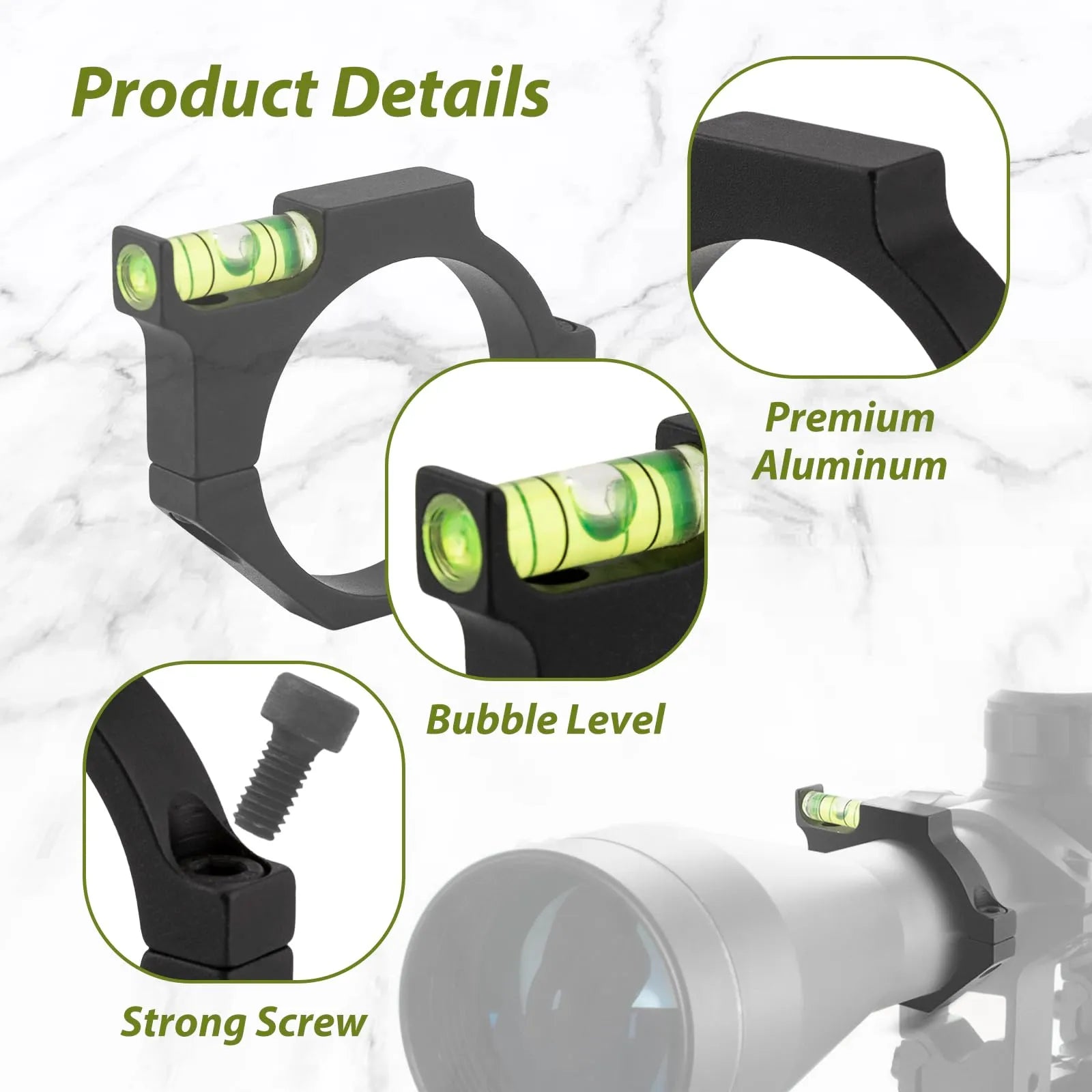 Mroace Precision Aluminum Scope Level Bubble