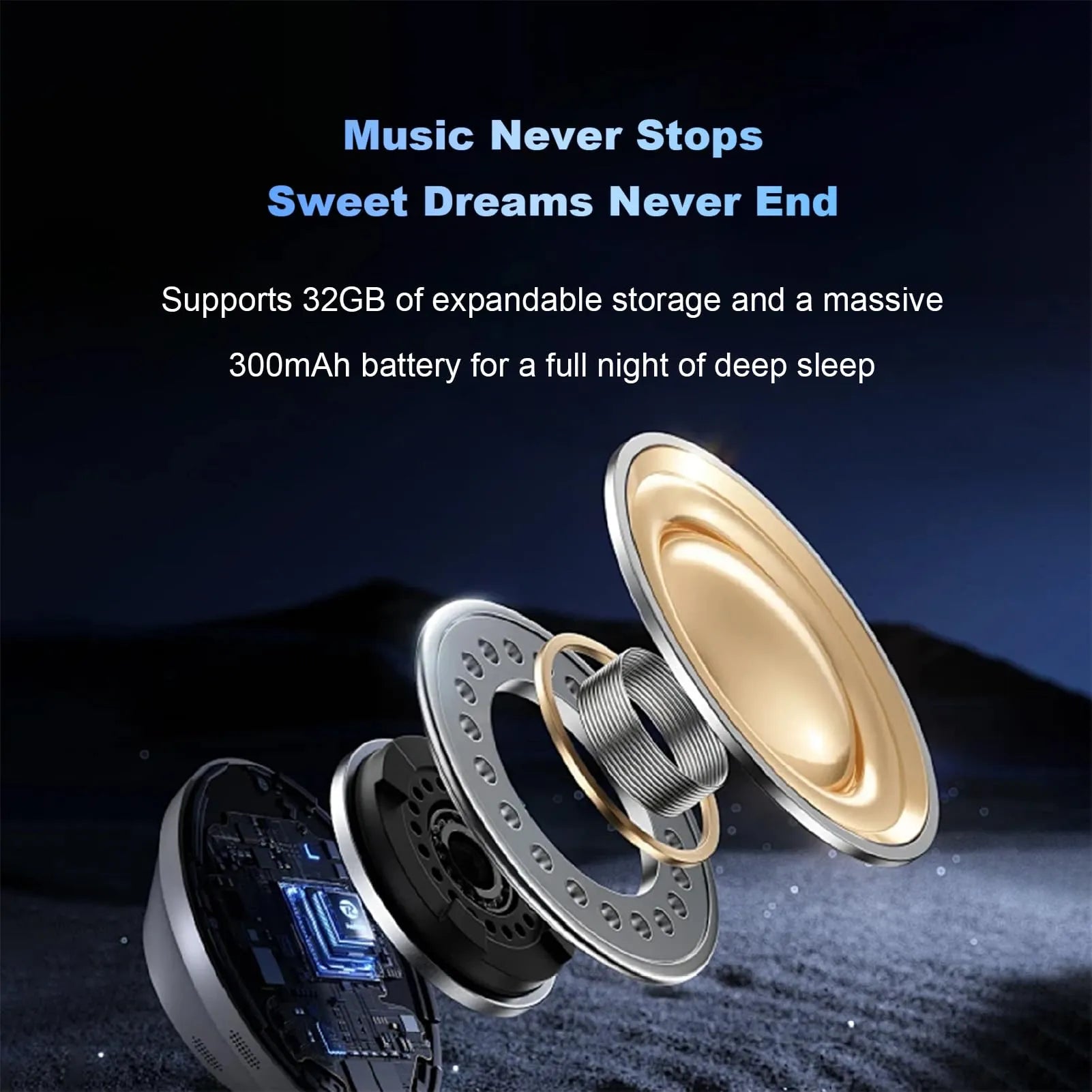 Mroace Bluetooth Bone Conduction Pillow Speaker