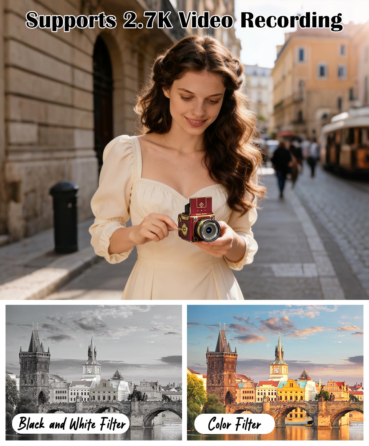 Mroace Vintage Digital Camera with Autofocus