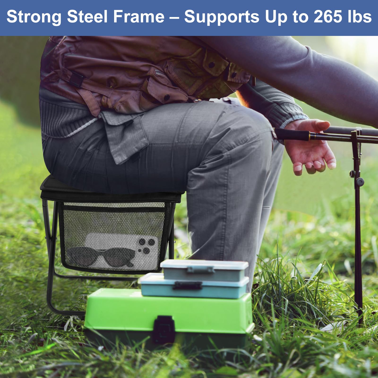Mroace Portable Folding Camp Stool