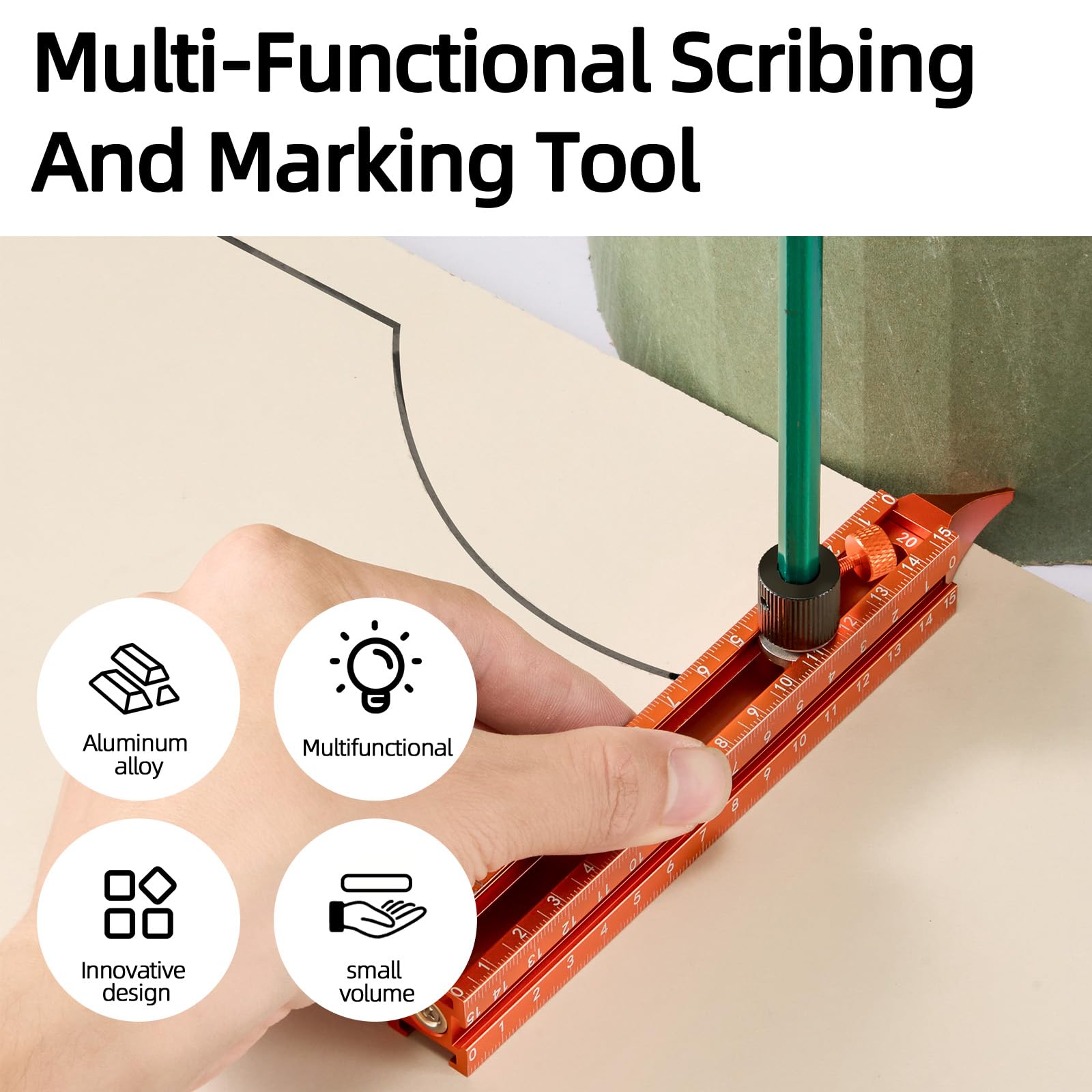 Mroace Magnetic Laser Scale Marking Ruler