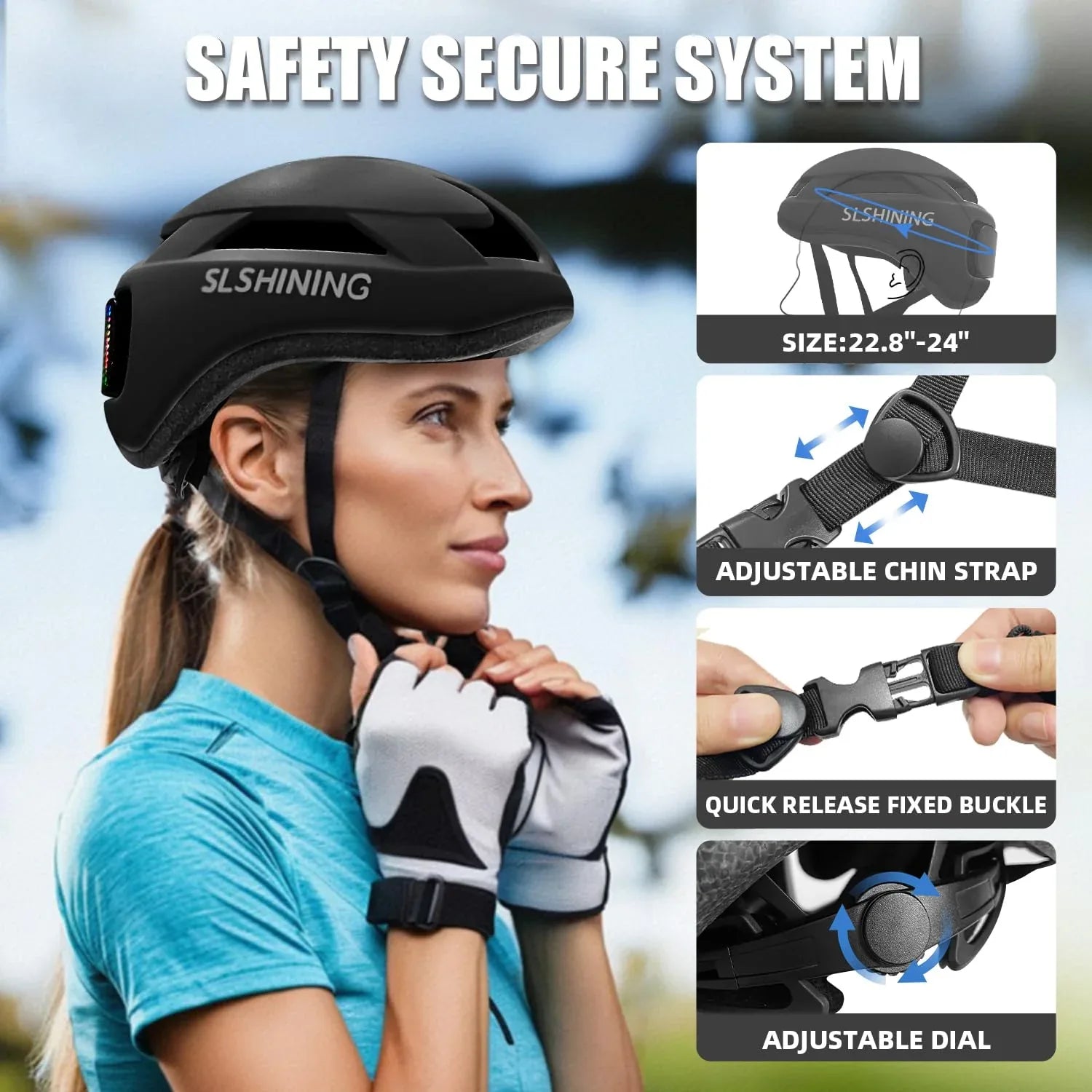 Mroace Smart Bike Helmet with Light - MROACE