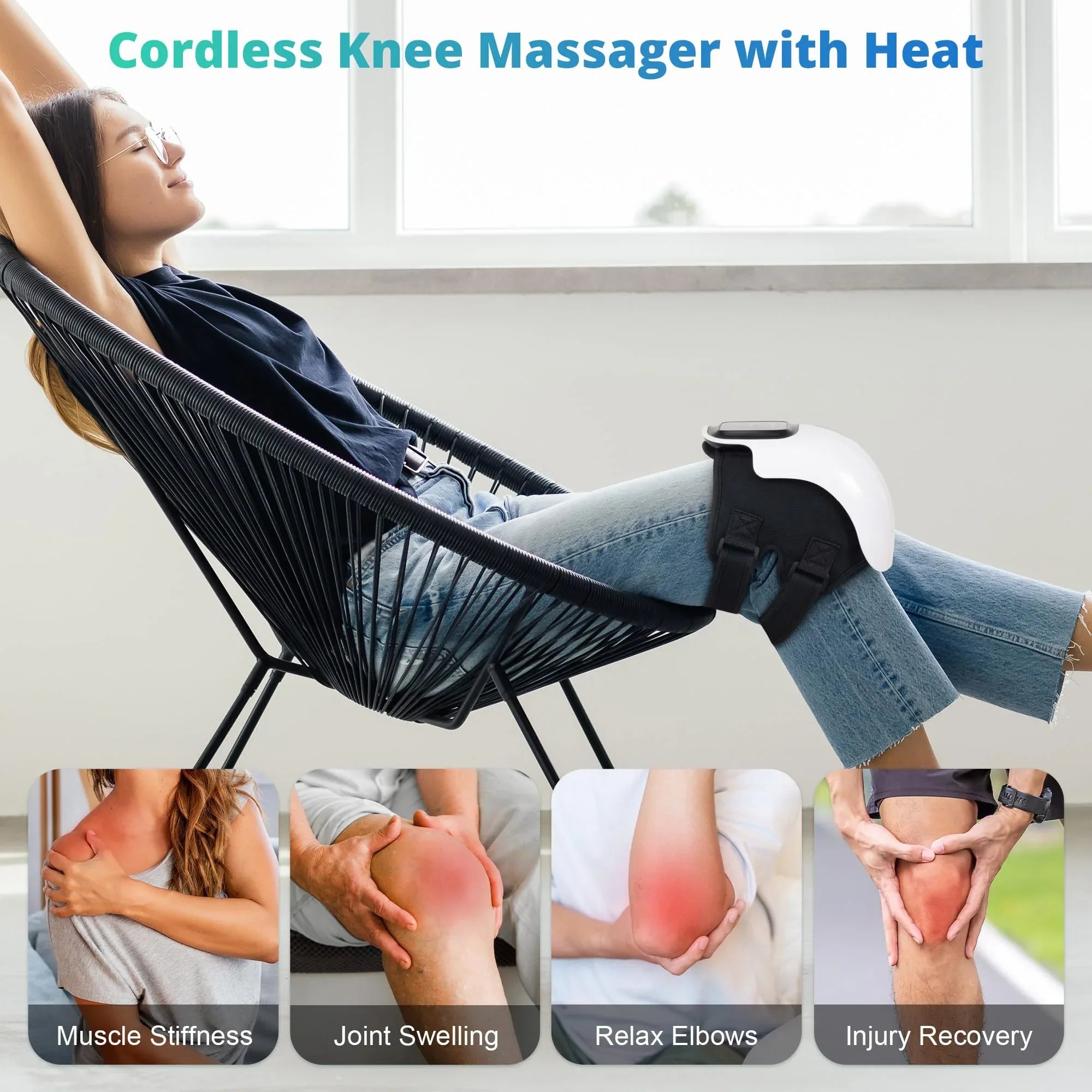 Mroace Cordless Heated Knee Massager - MROACE