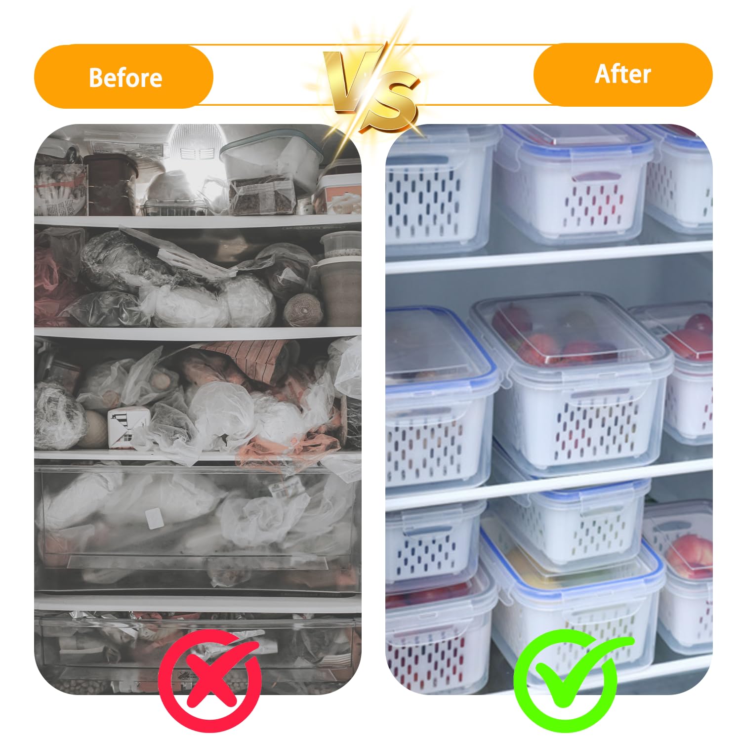 Mroace Produce Saver Containers Set