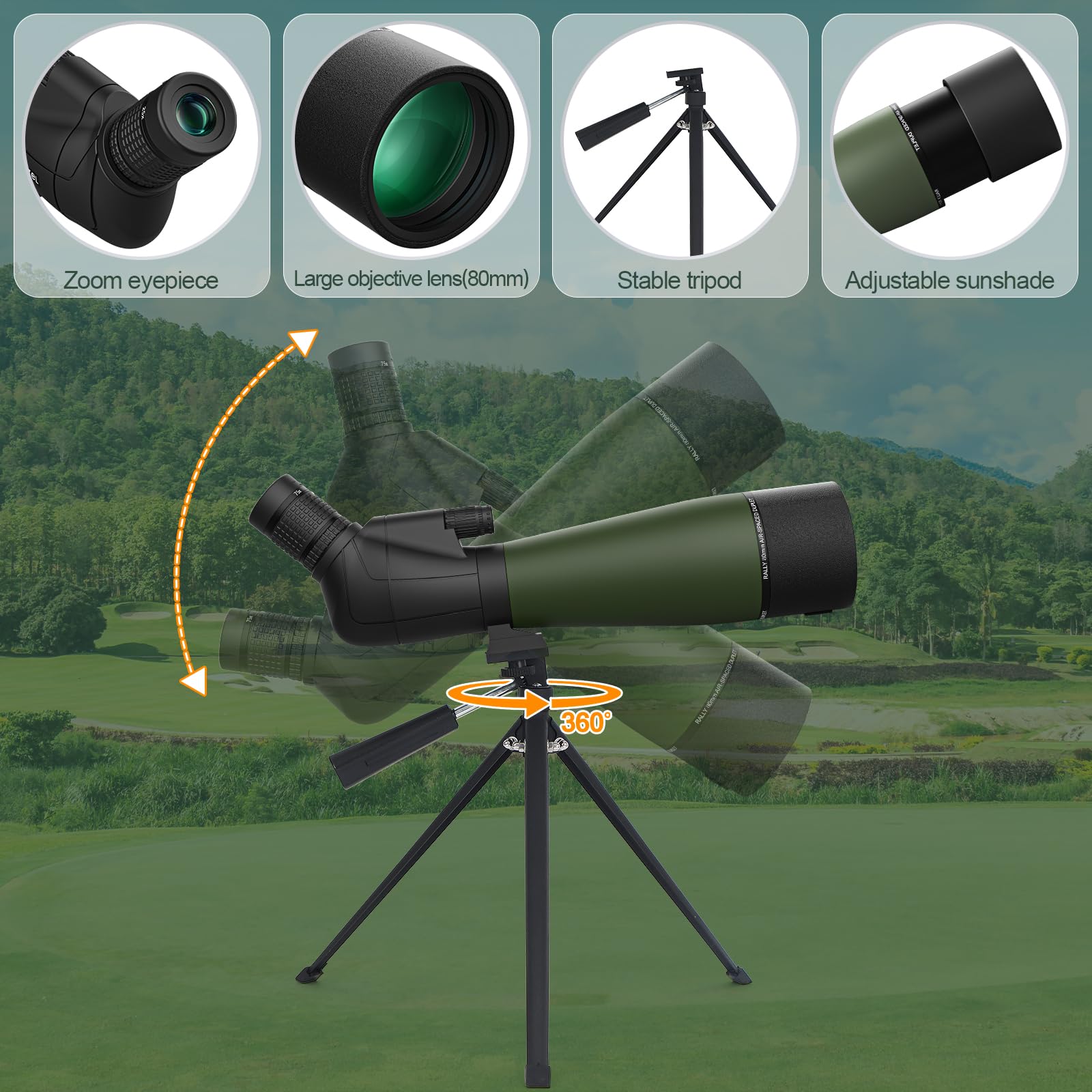 Mroace Spotting Scope with Tripod